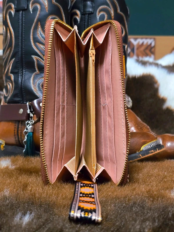 Cowgirl Aztec Western Yellow and Brown Purse