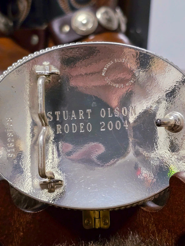 Vintage Montana Silversmiths Belt Buckle & Bolo Tie