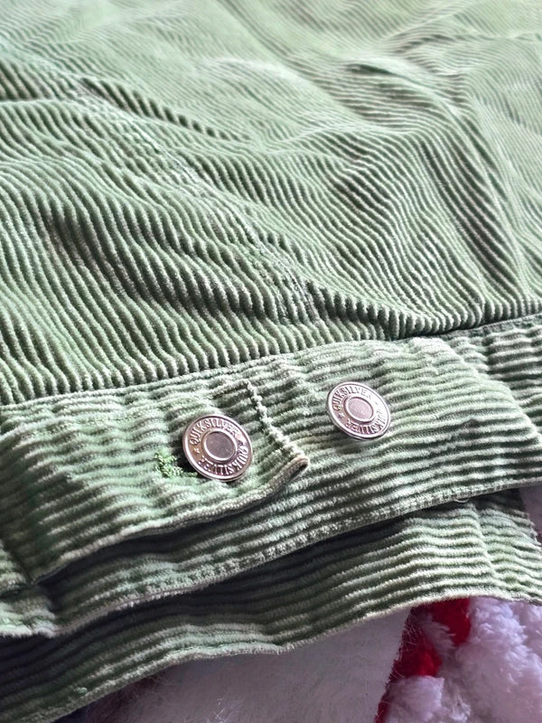 Quicksilver Olive Green Corduroy Fleece Jacket
