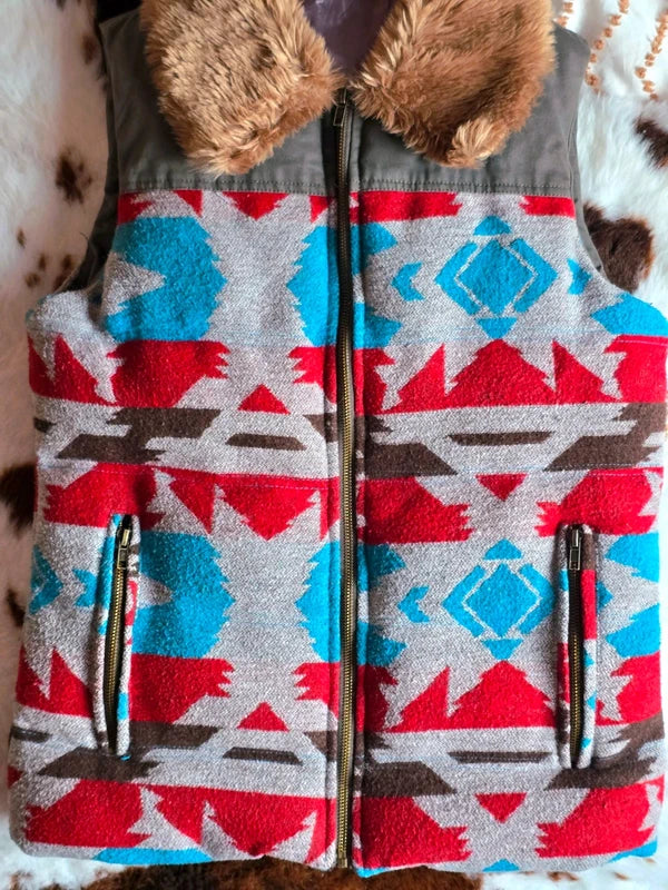Bohemian Aztec Body Warmer Gillet