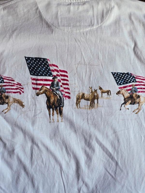 Vintage 90s Ladies USA Cowboy T-Shirt L14/16