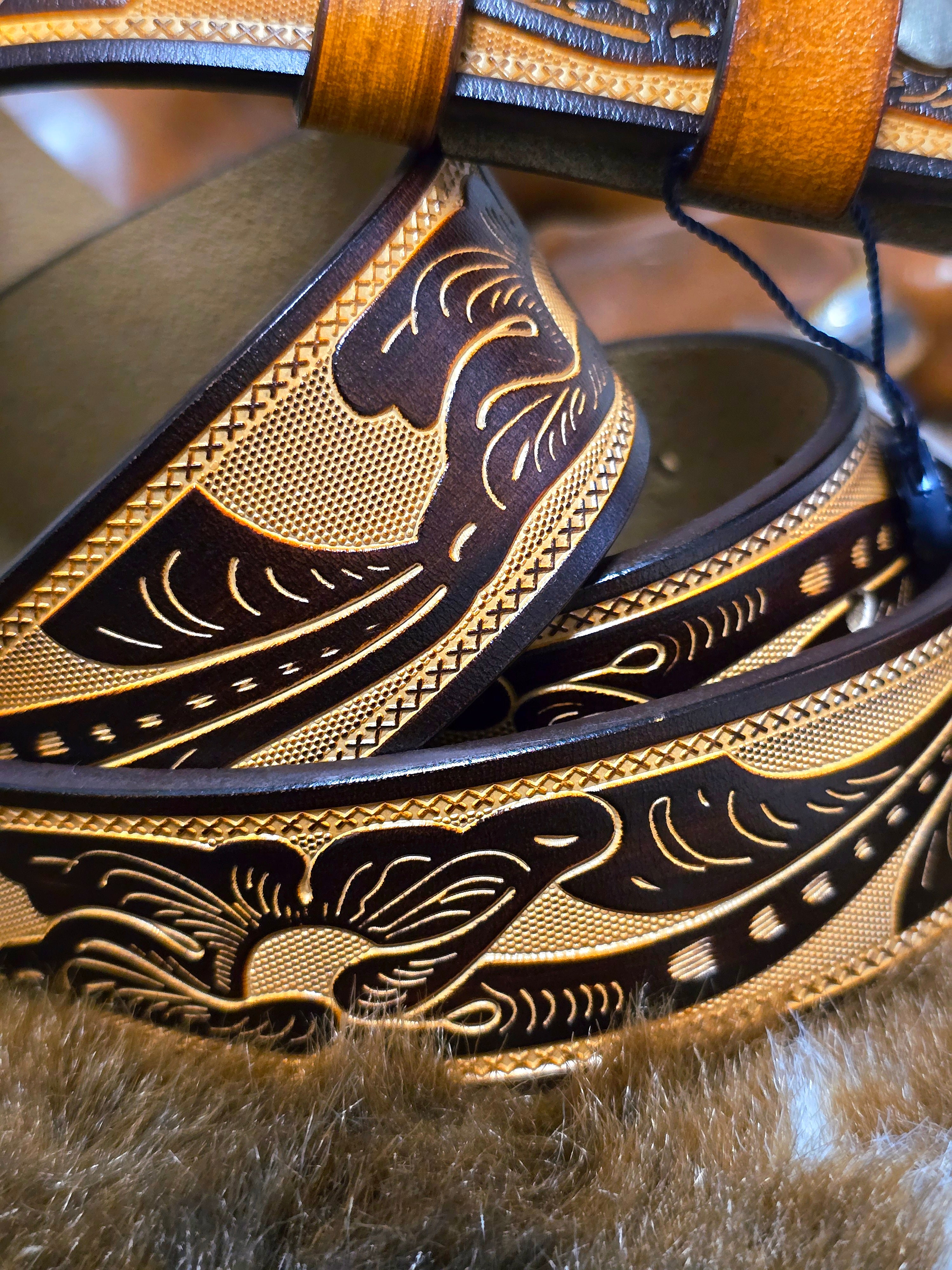 Two Tone Leather Belt