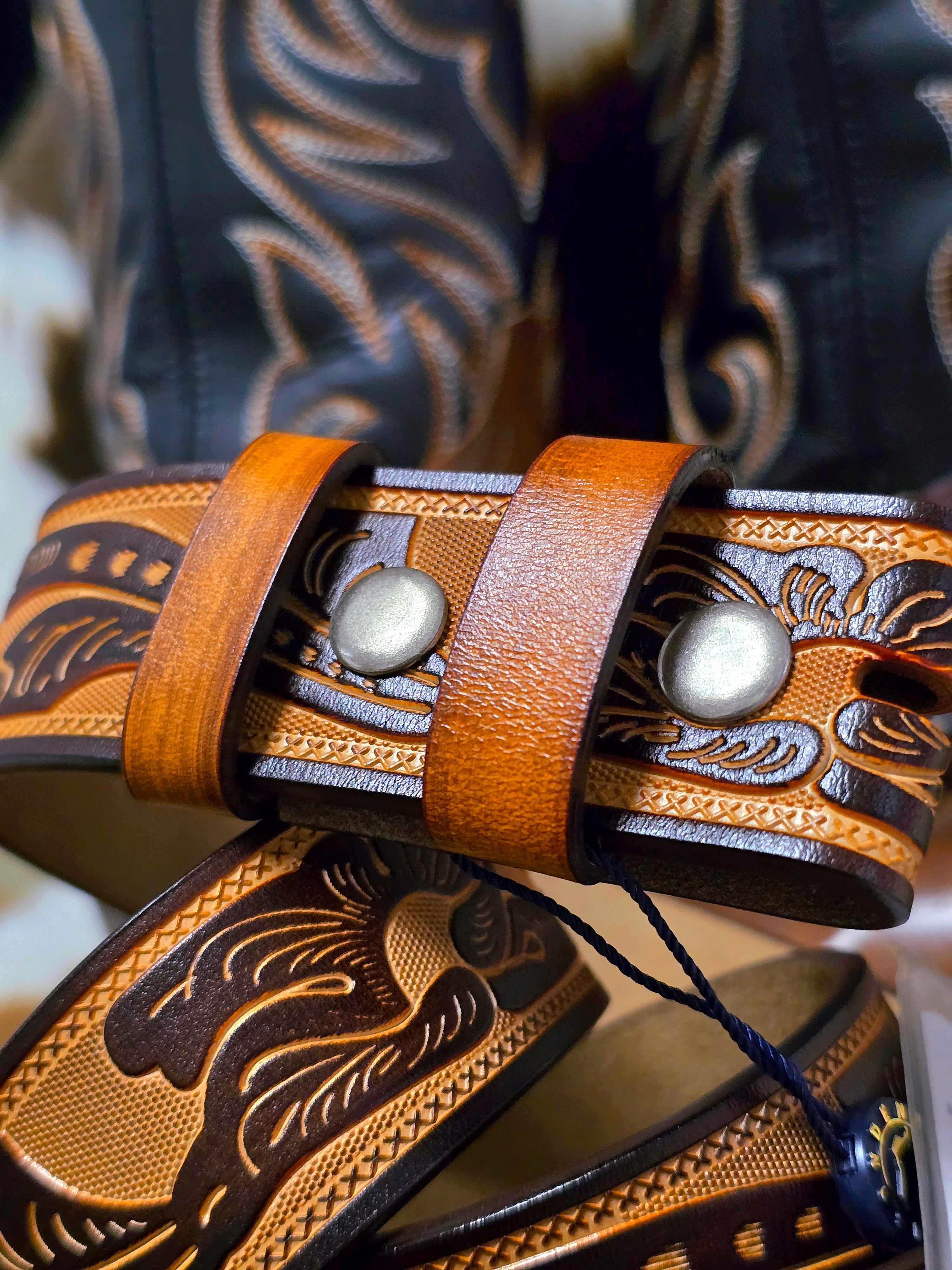 Two Tone Leather Belt