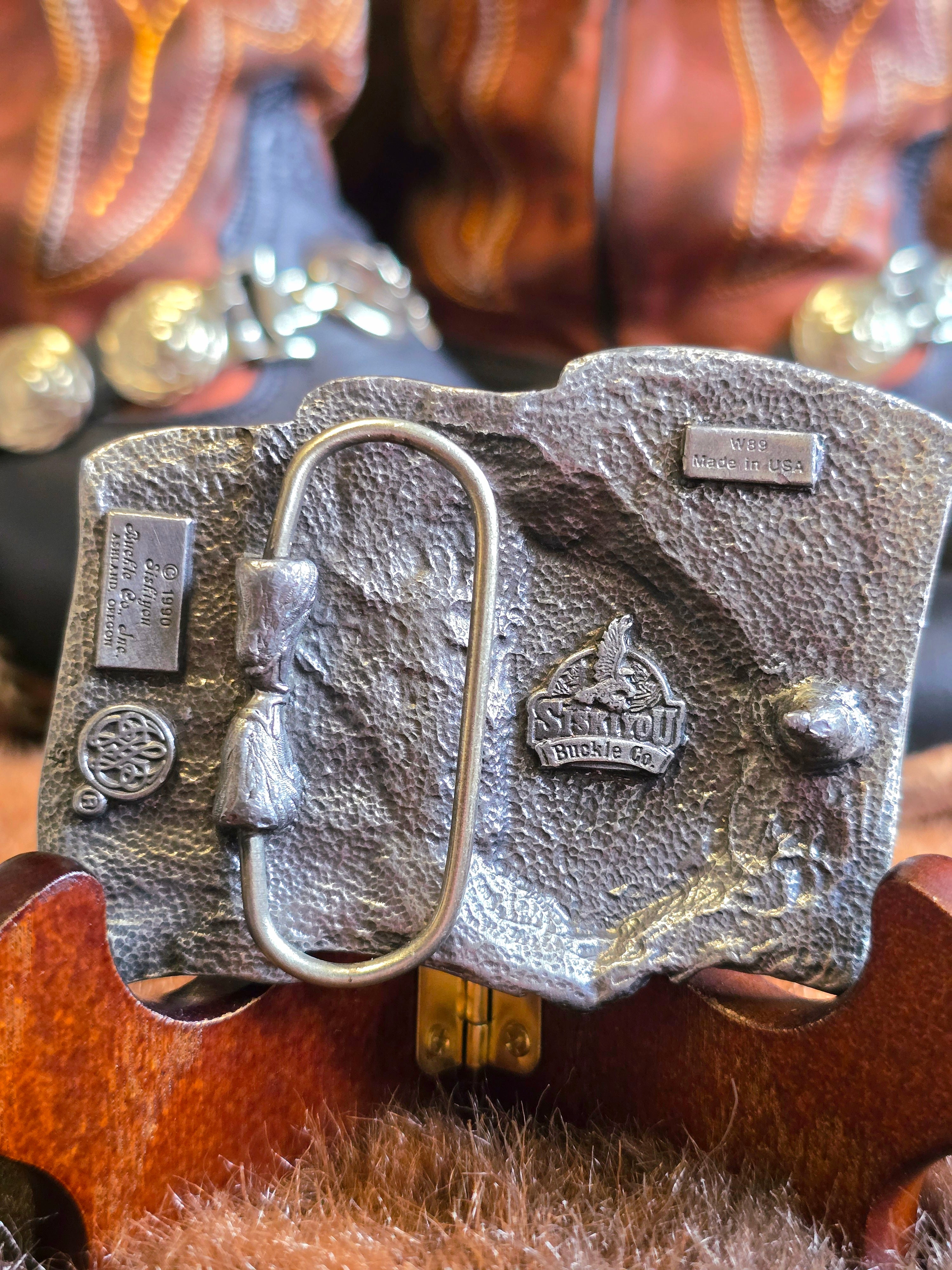 American Eagle Vintage Pewter Belt Buckle