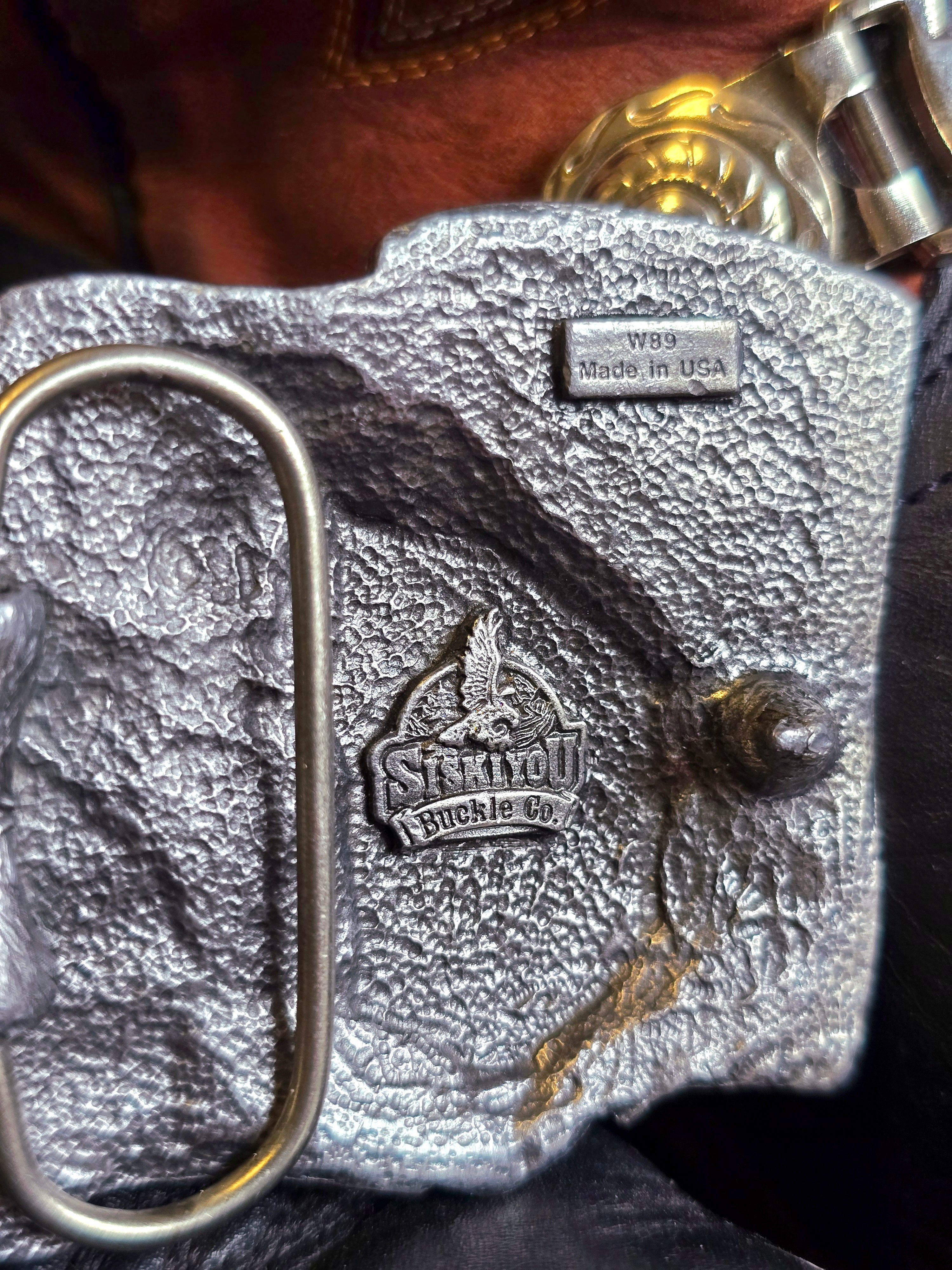 American Eagle Vintage Pewter Belt Buckle