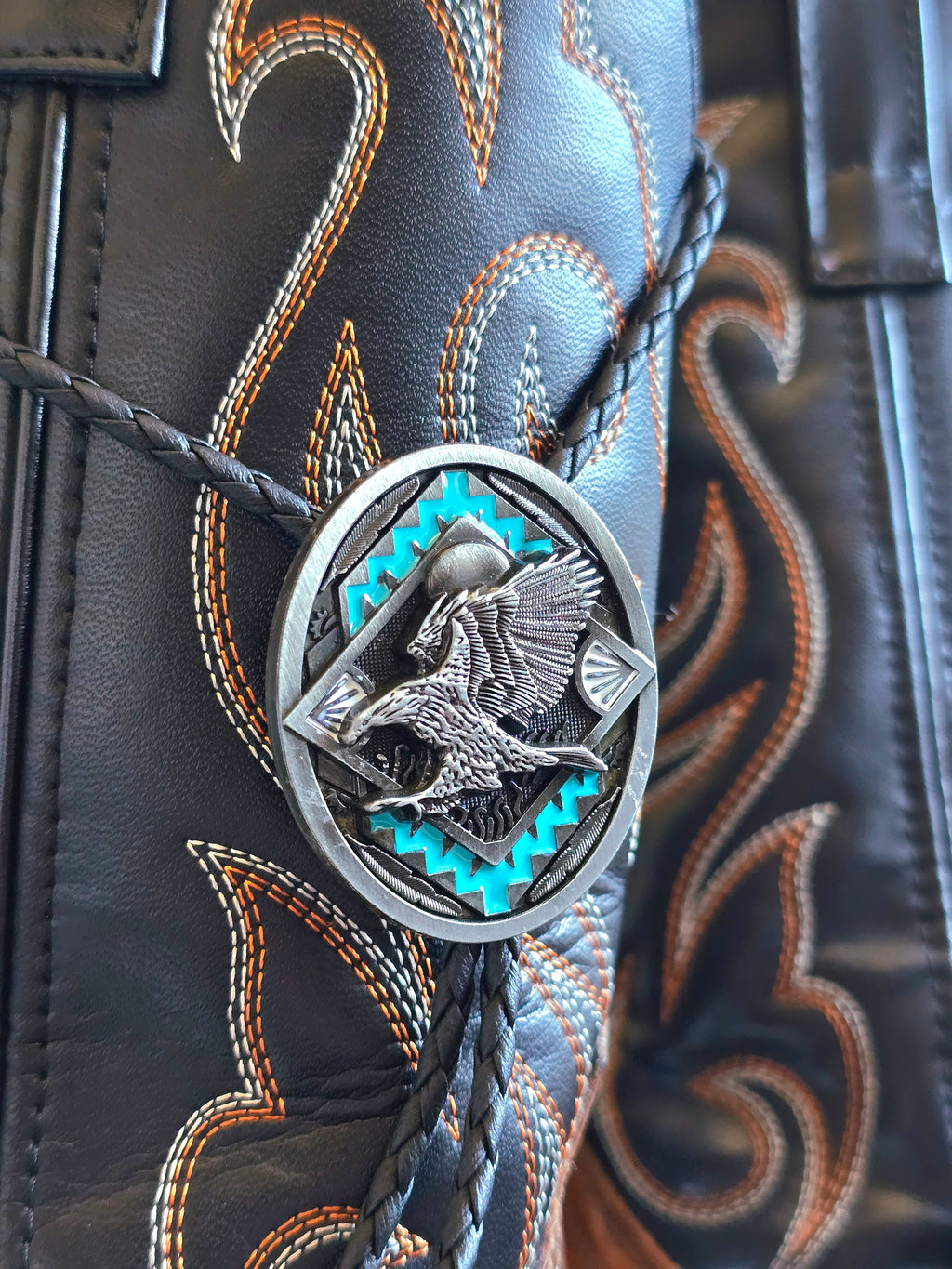 Eagle Turquoise Bolo Tie