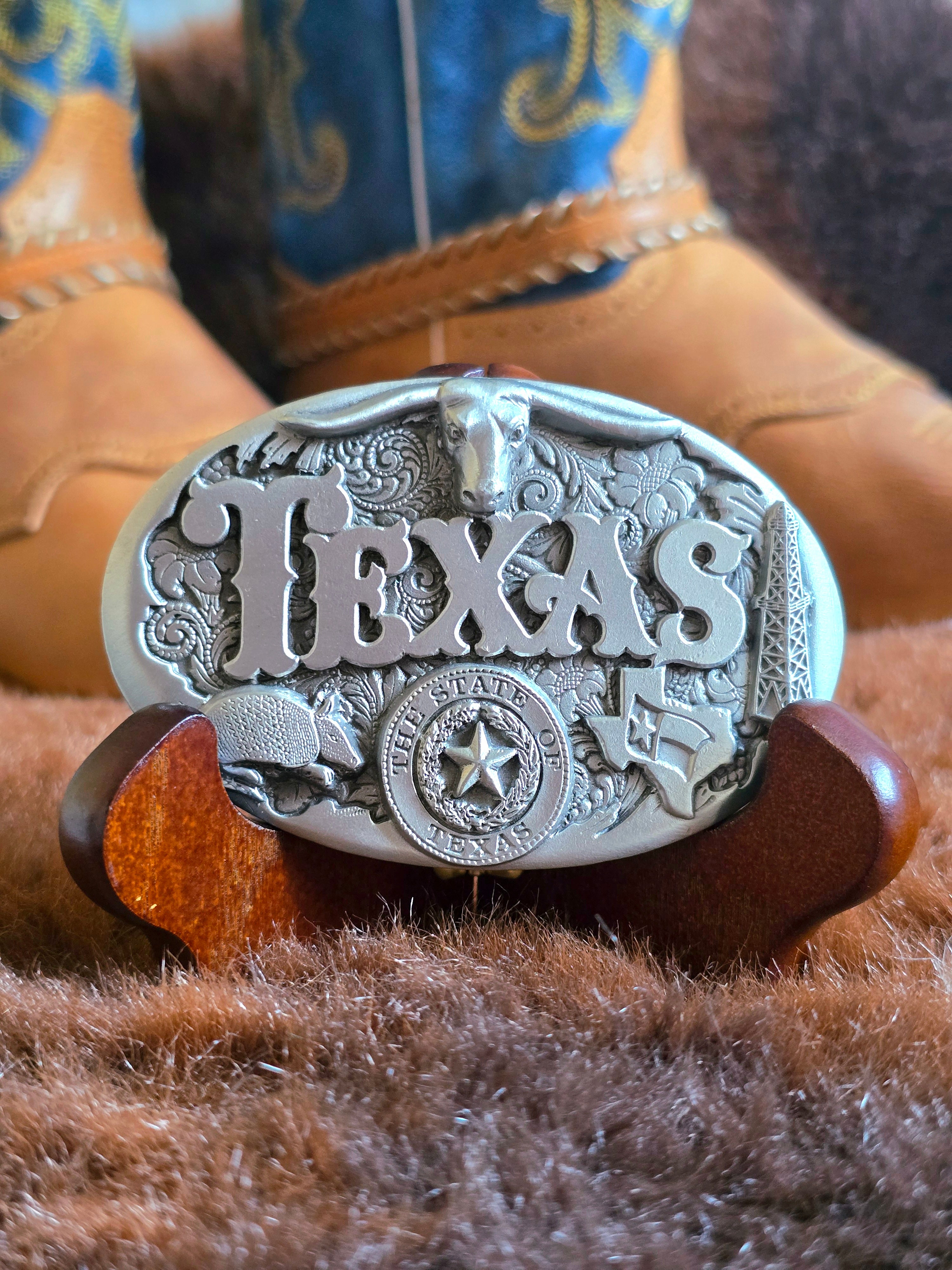 Texas 1984 Pure Pewter Belt Buckle