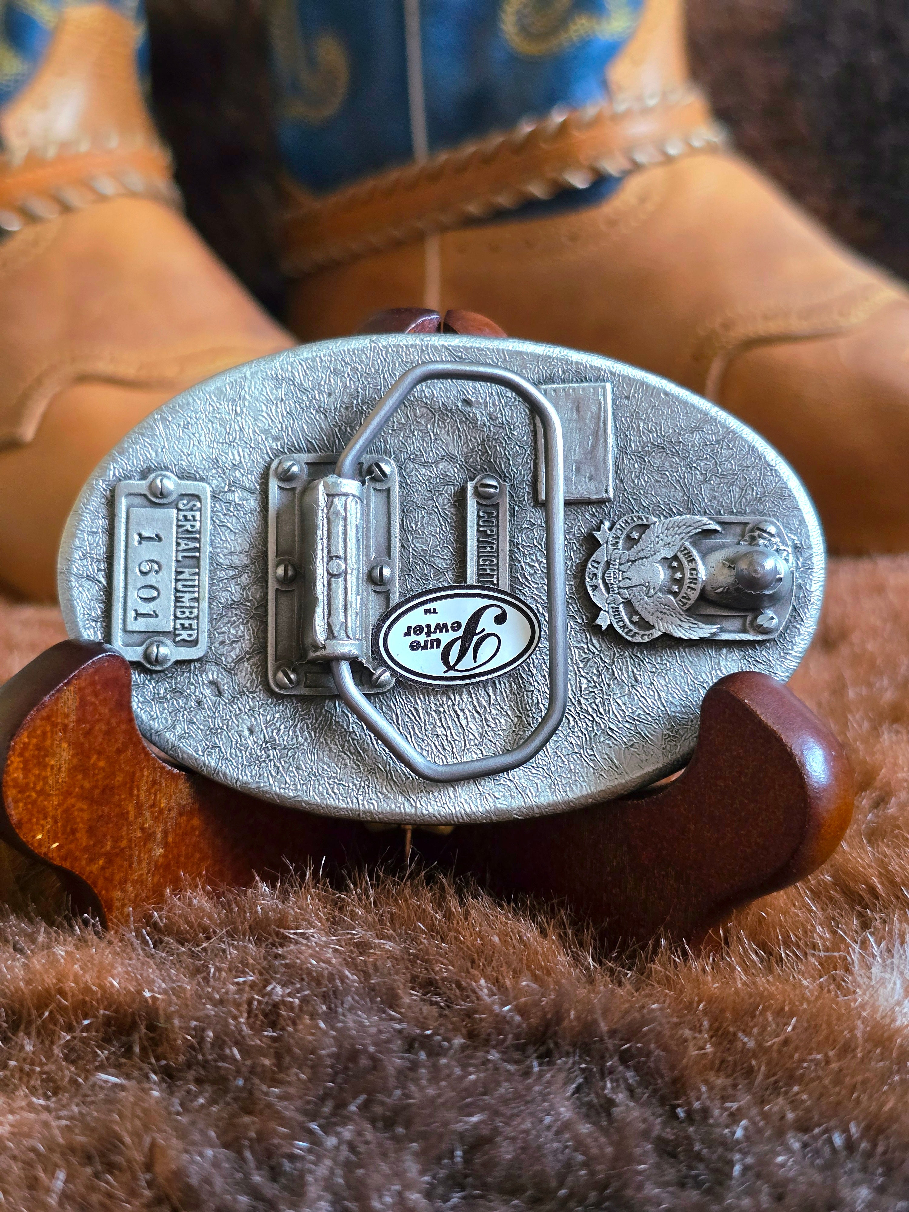 Texas 1984 Pure Pewter Belt Buckle