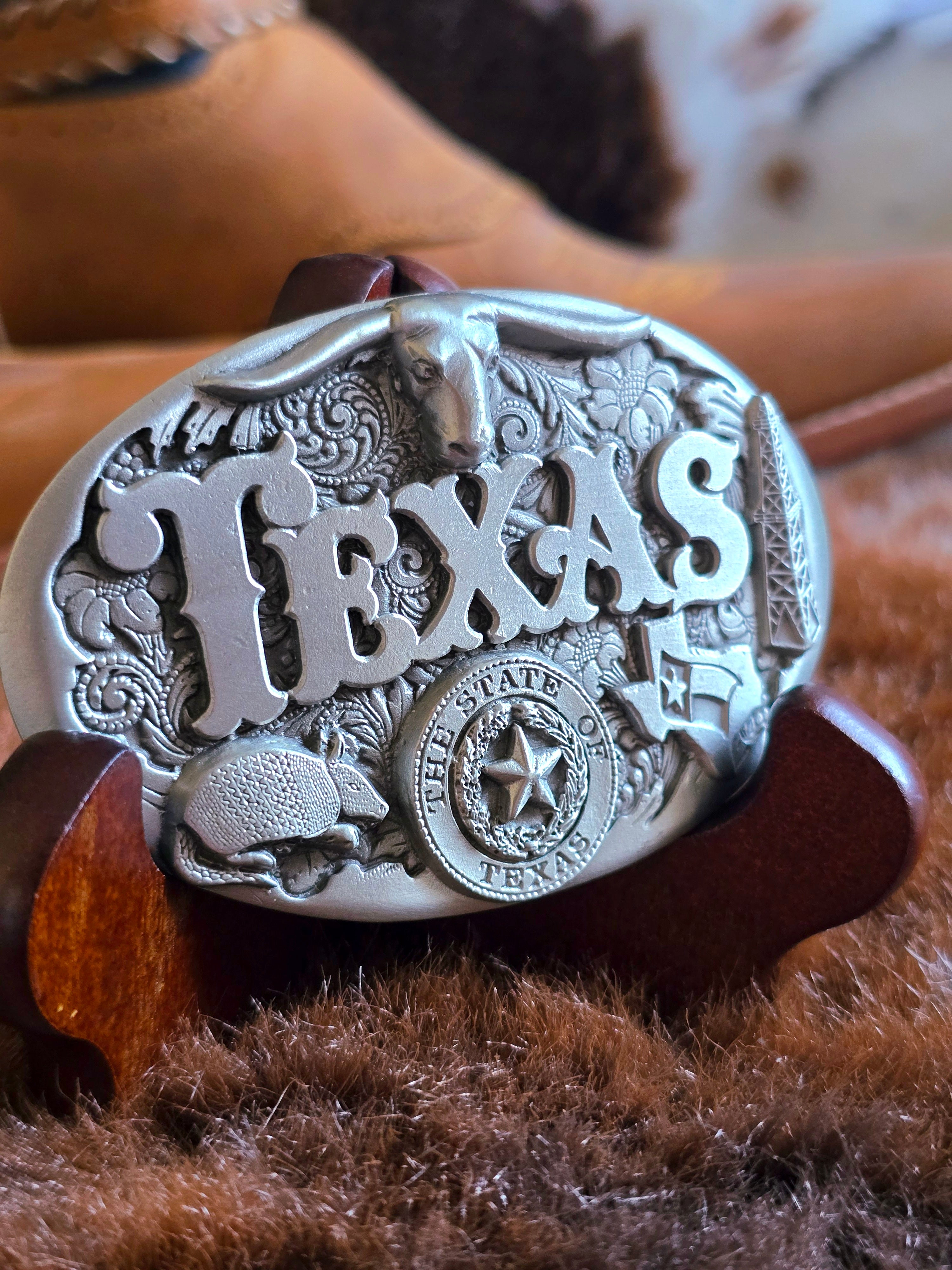 Texas 1984 Pure Pewter Belt Buckle