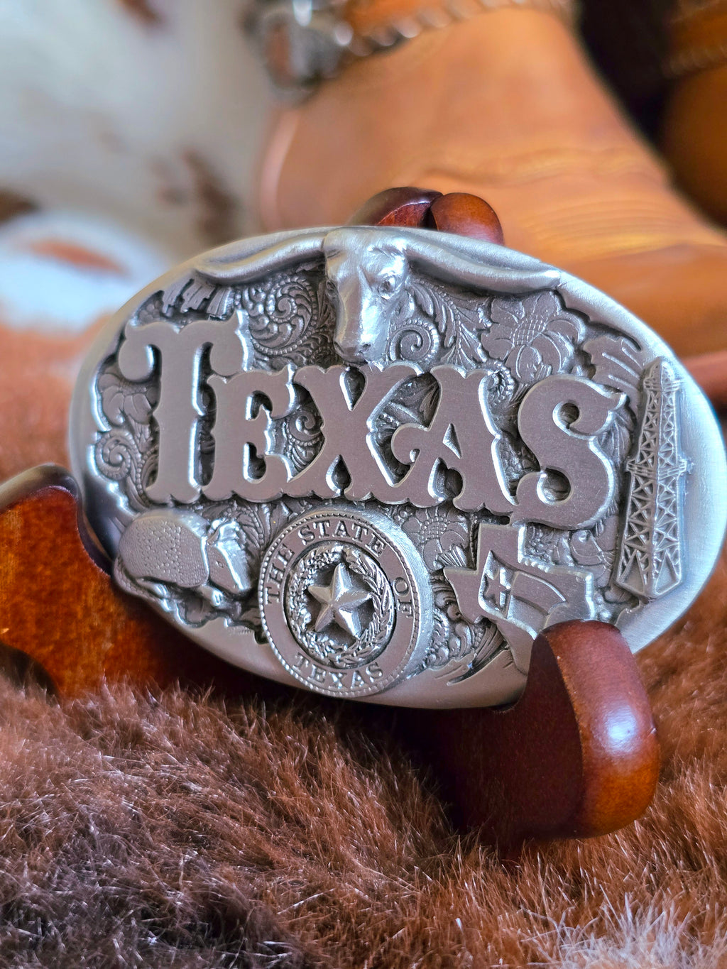 Texas 1984 Pure Pewter Belt Buckle