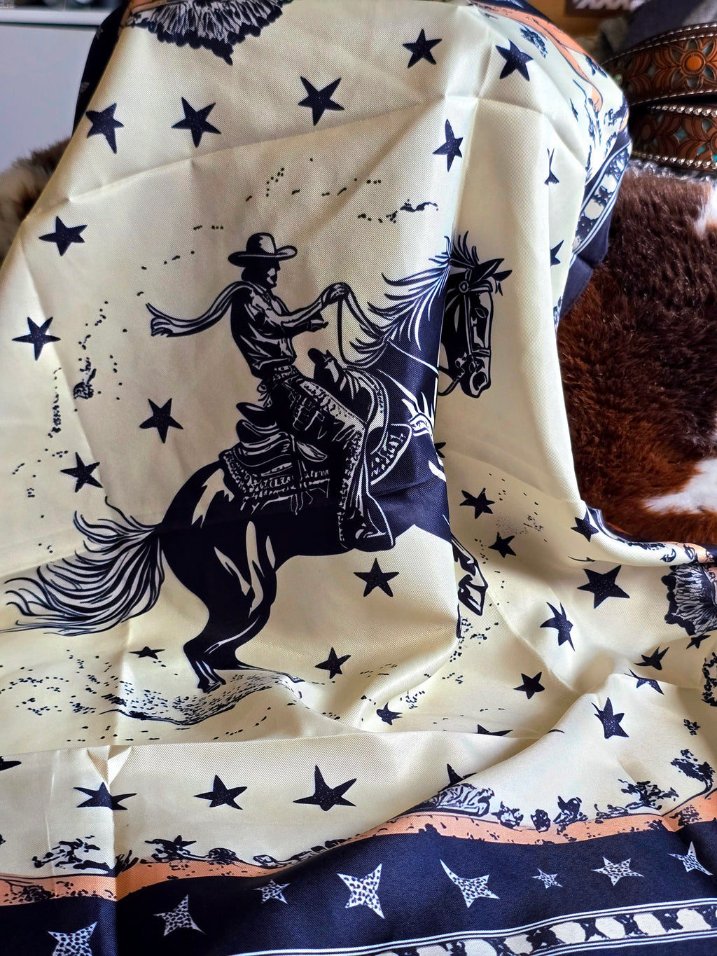Western Cowboy Bandana Busting Bronco
