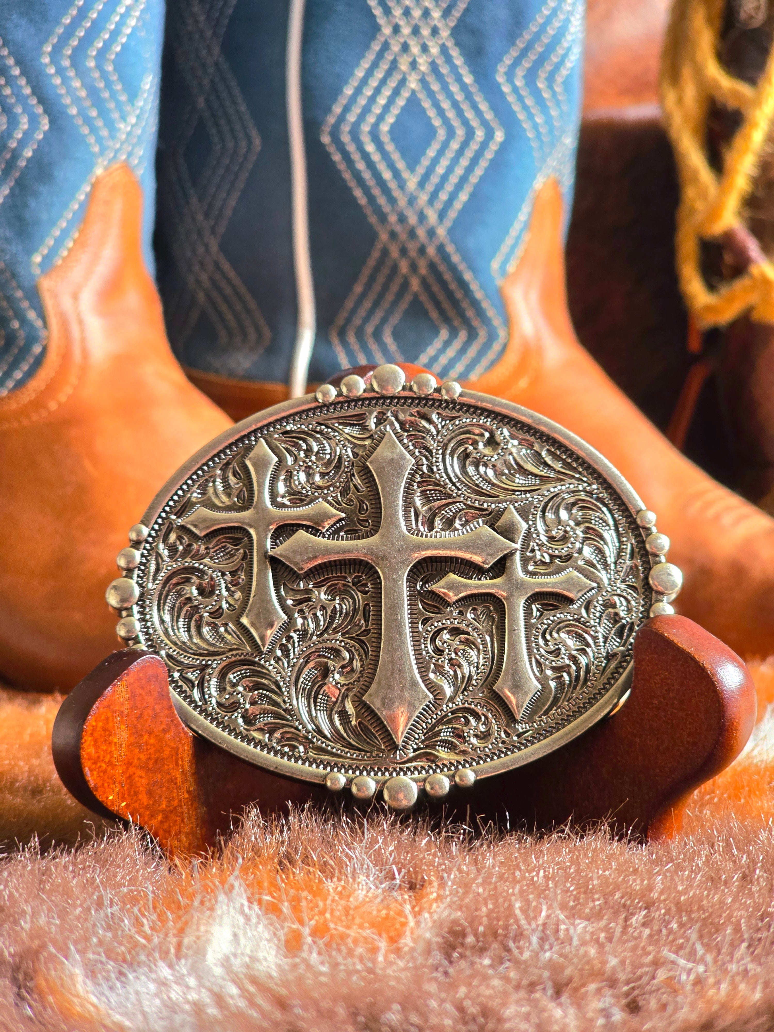 Triple Cross Belt Buckle