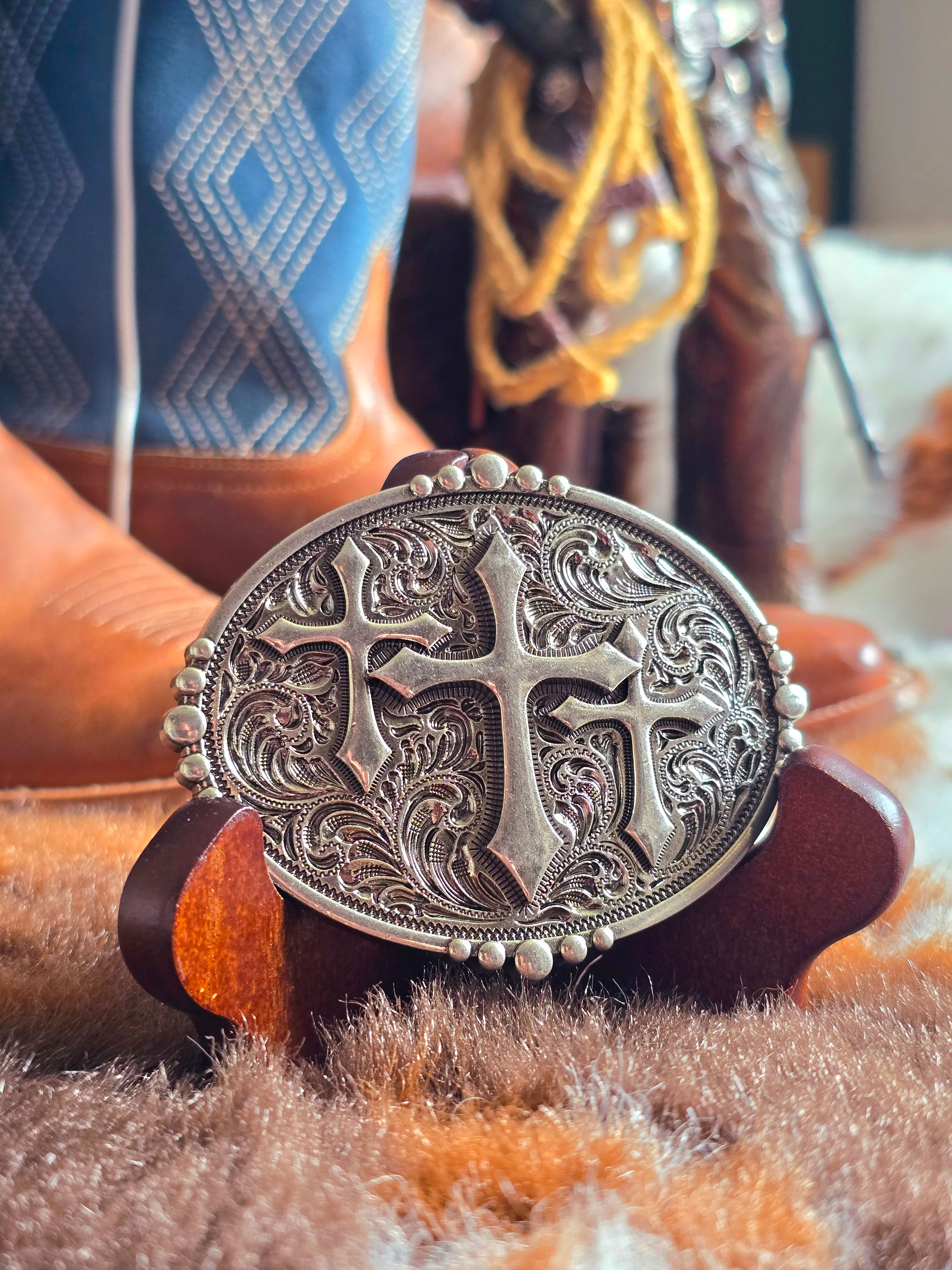 Triple Cross Belt Buckle