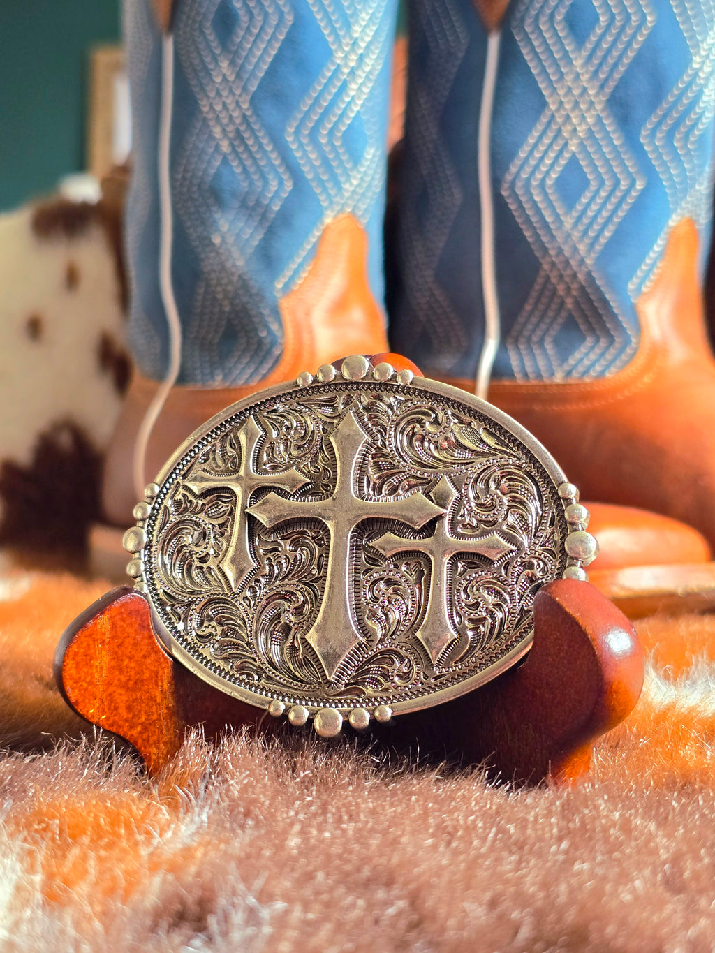 Triple Cross Belt Buckle