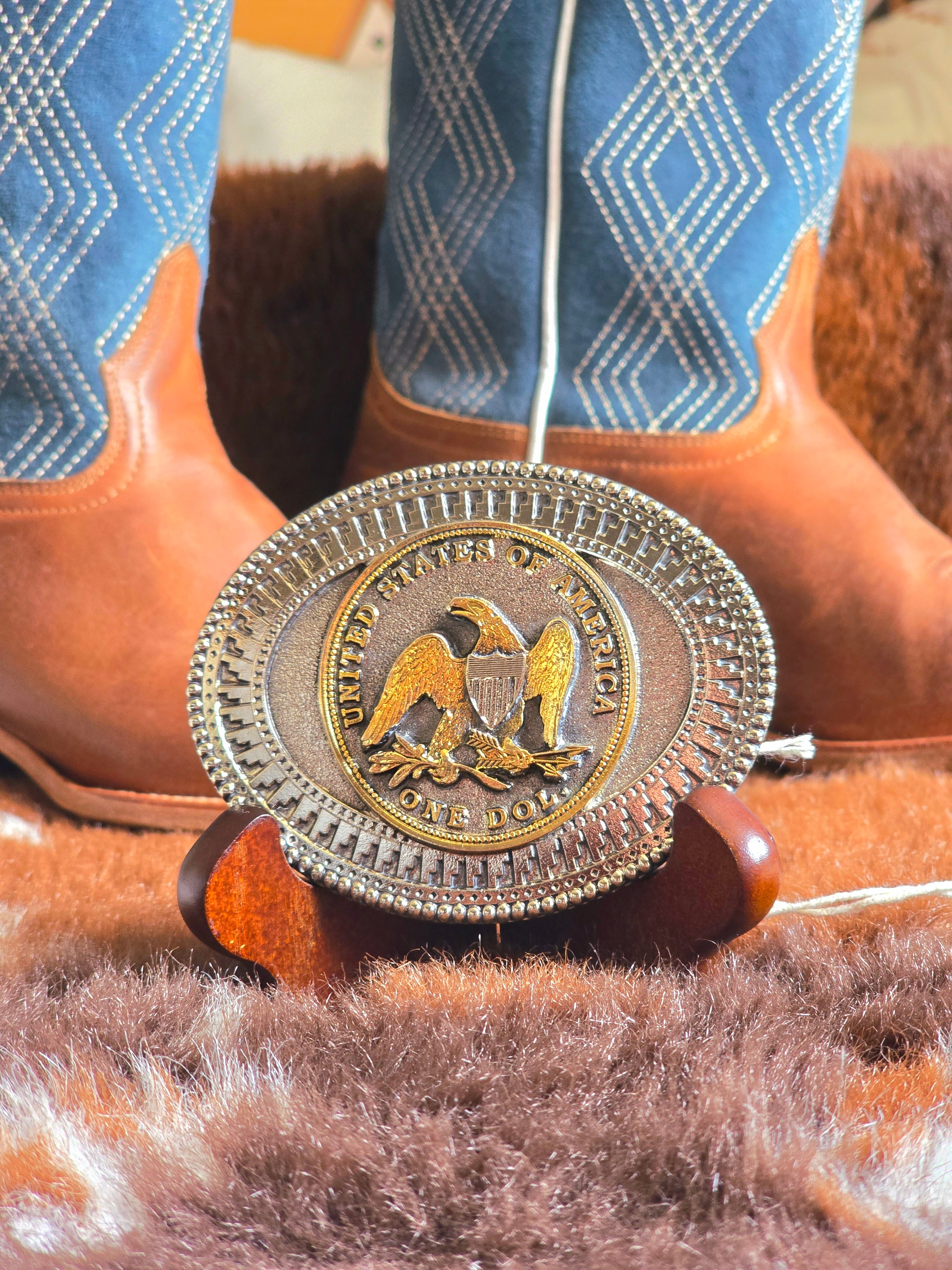 One Dollar Coin Belt Buckle