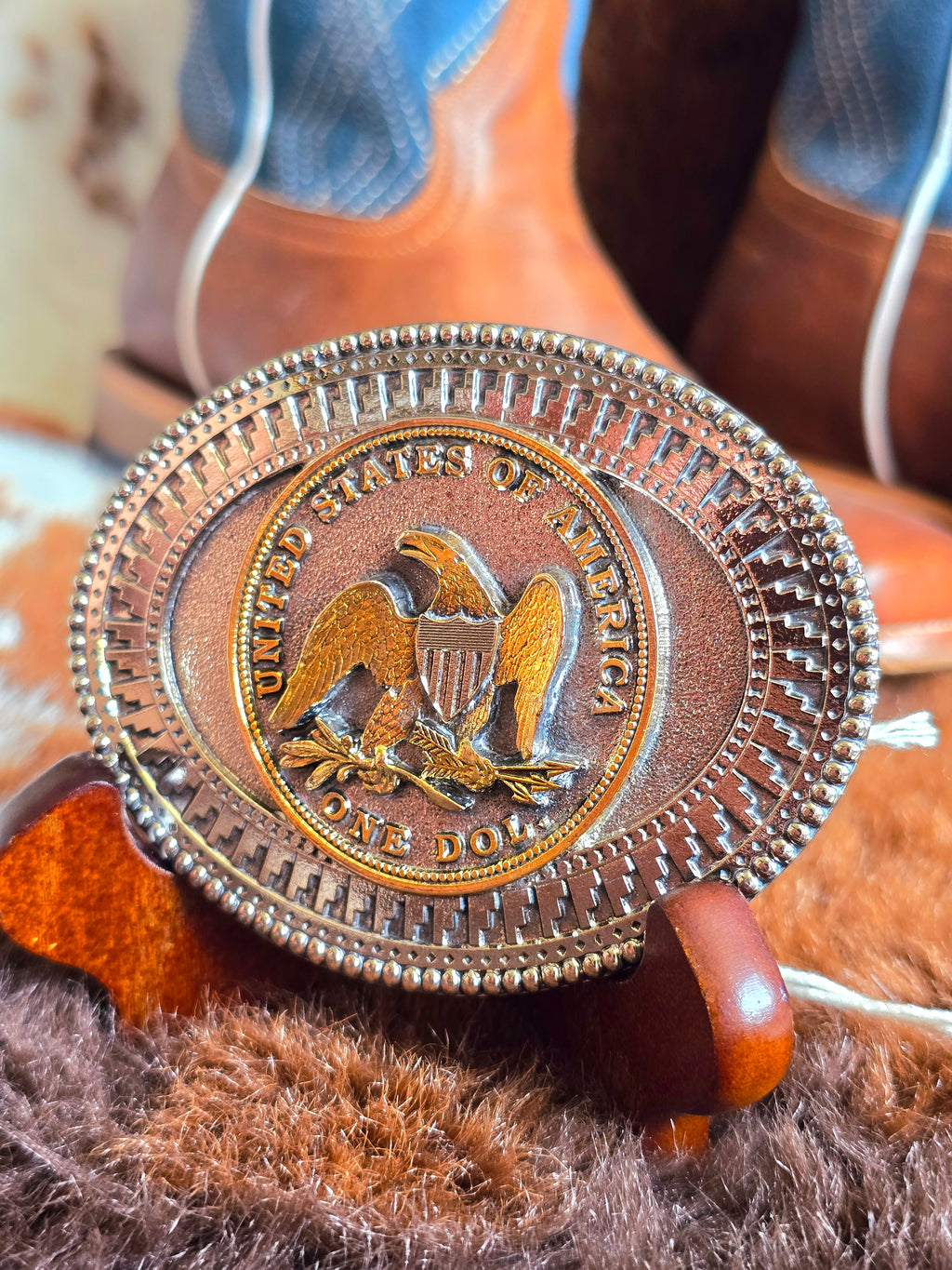 One Dollar Coin Belt Buckle