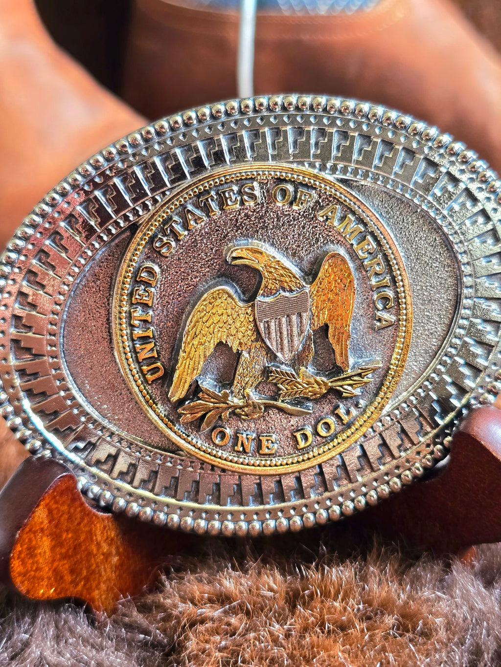 One Dollar Coin Belt Buckle