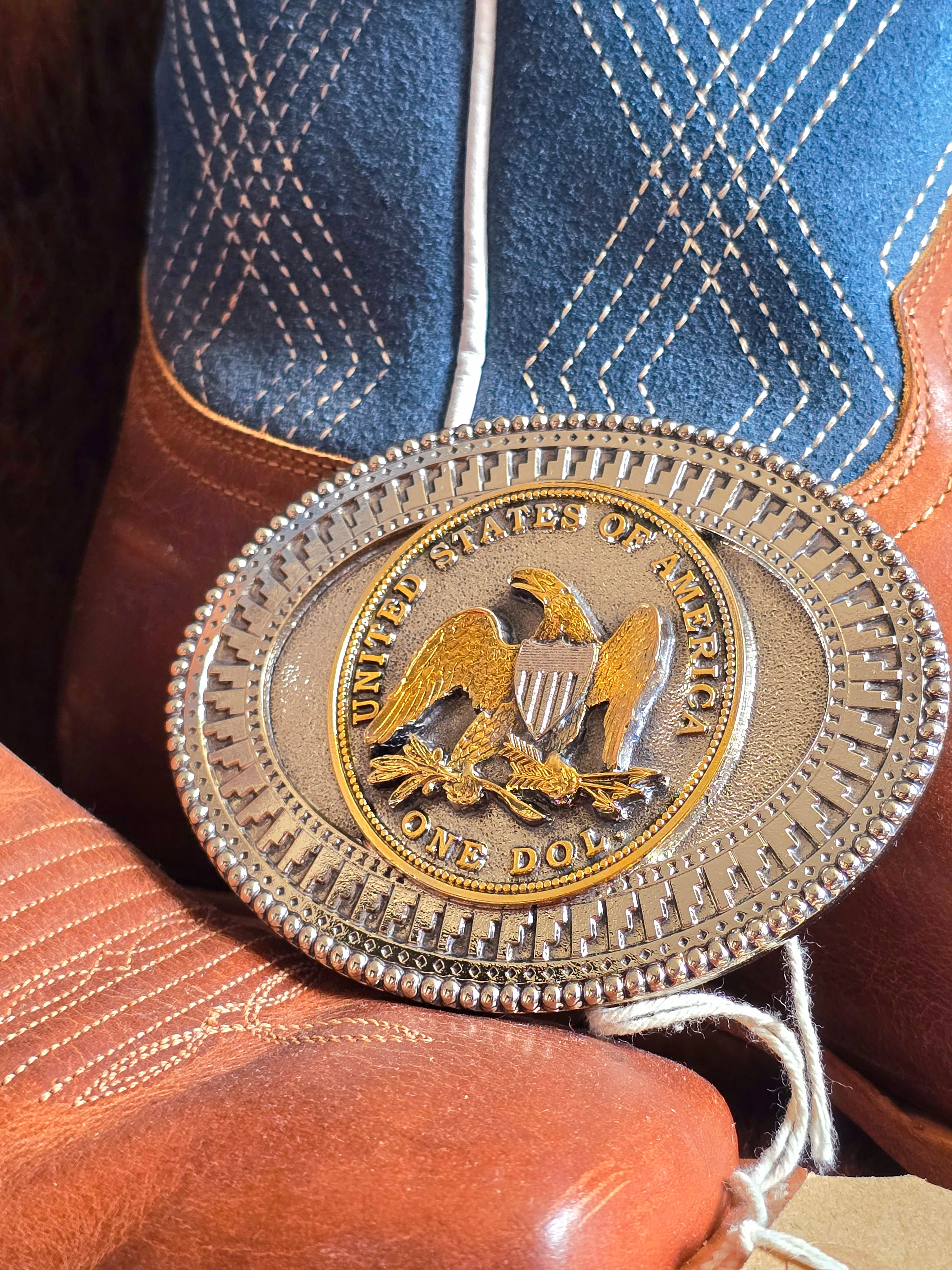 One Dollar Coin Belt Buckle