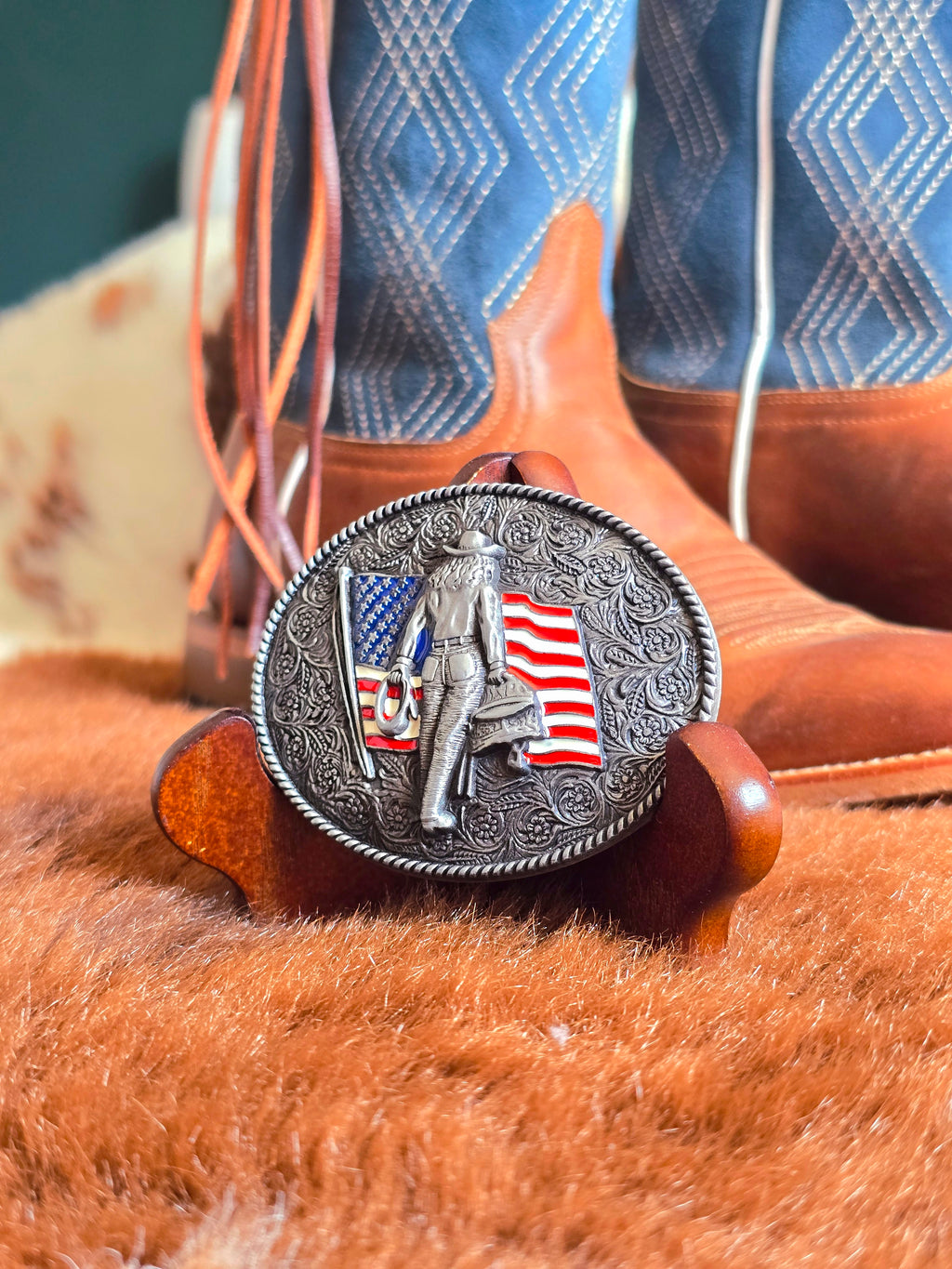 Rodeo Cowgirl Belt Buckle