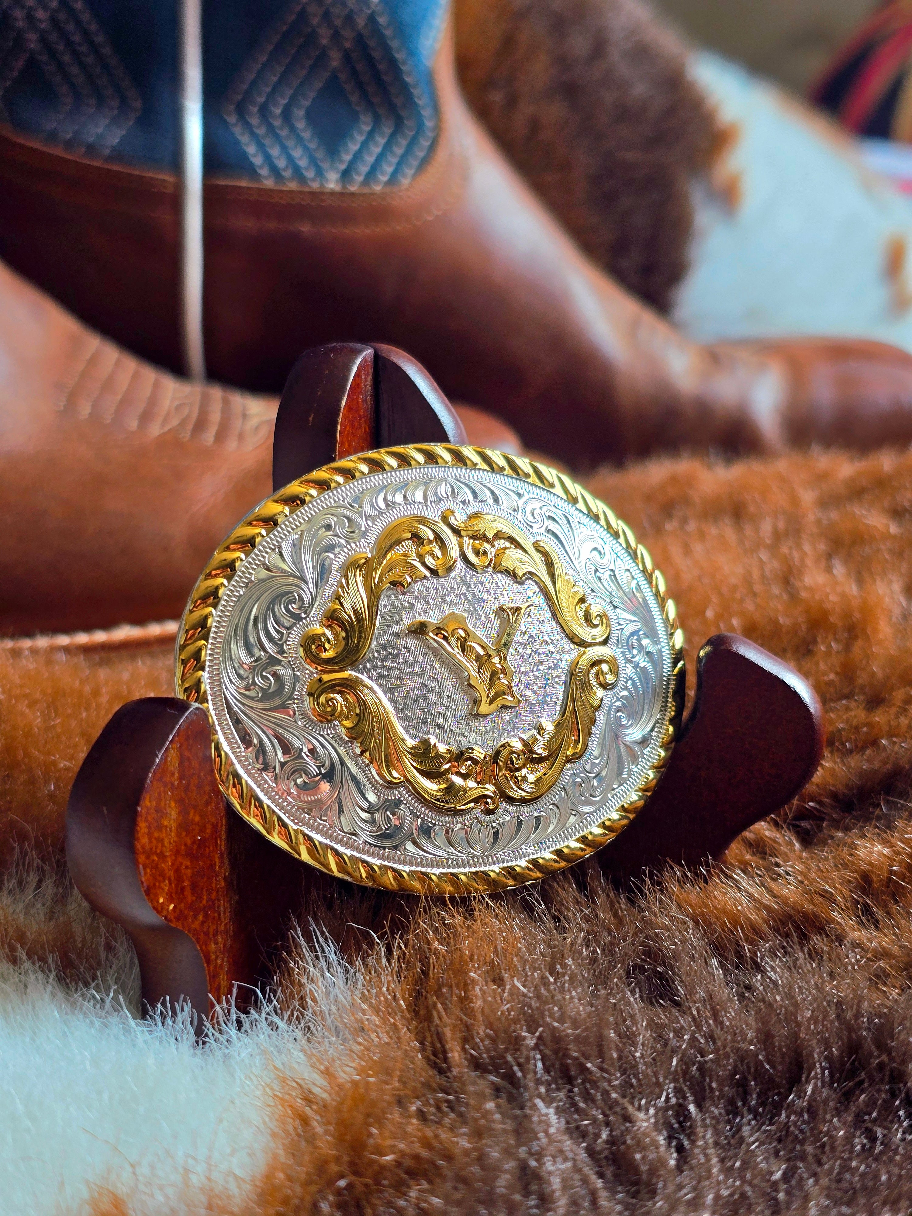 Montana Silversmiths Initial Y Belt Buckle