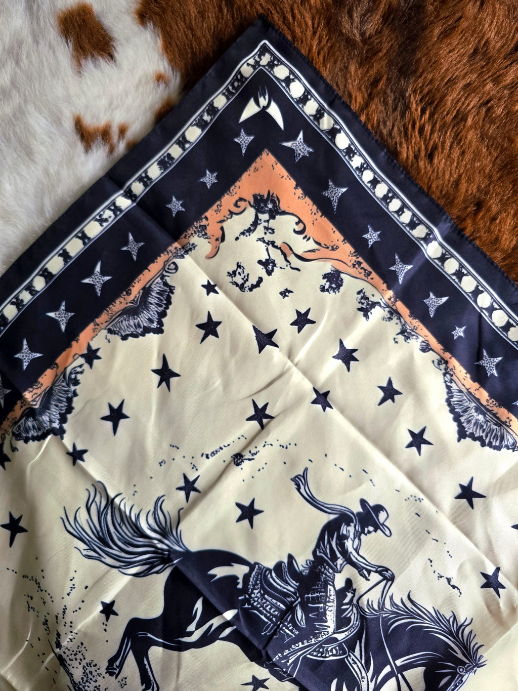 Western Cowboy Bandana Busting Bronco