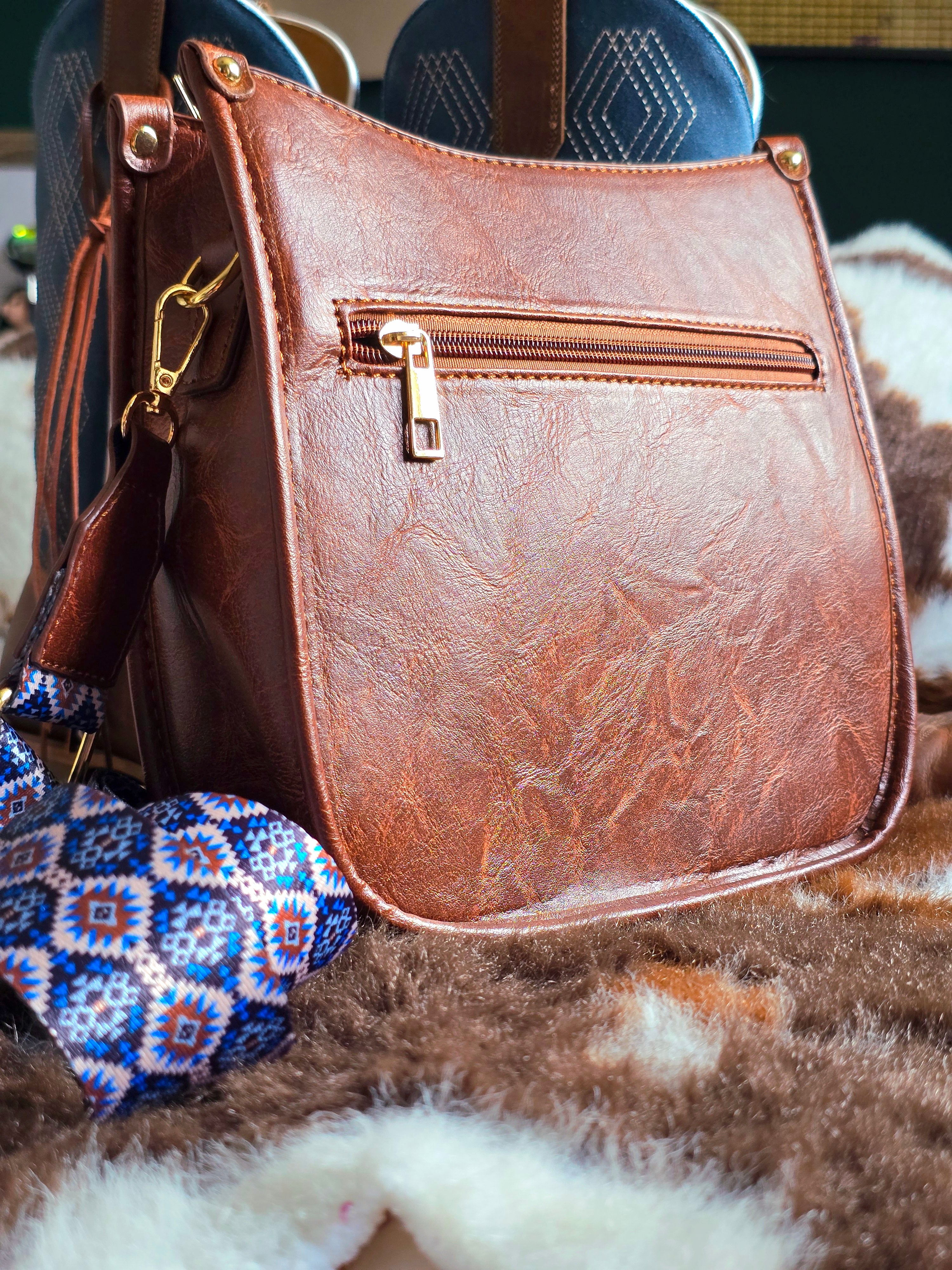 Aztec Print Canvas Handbag