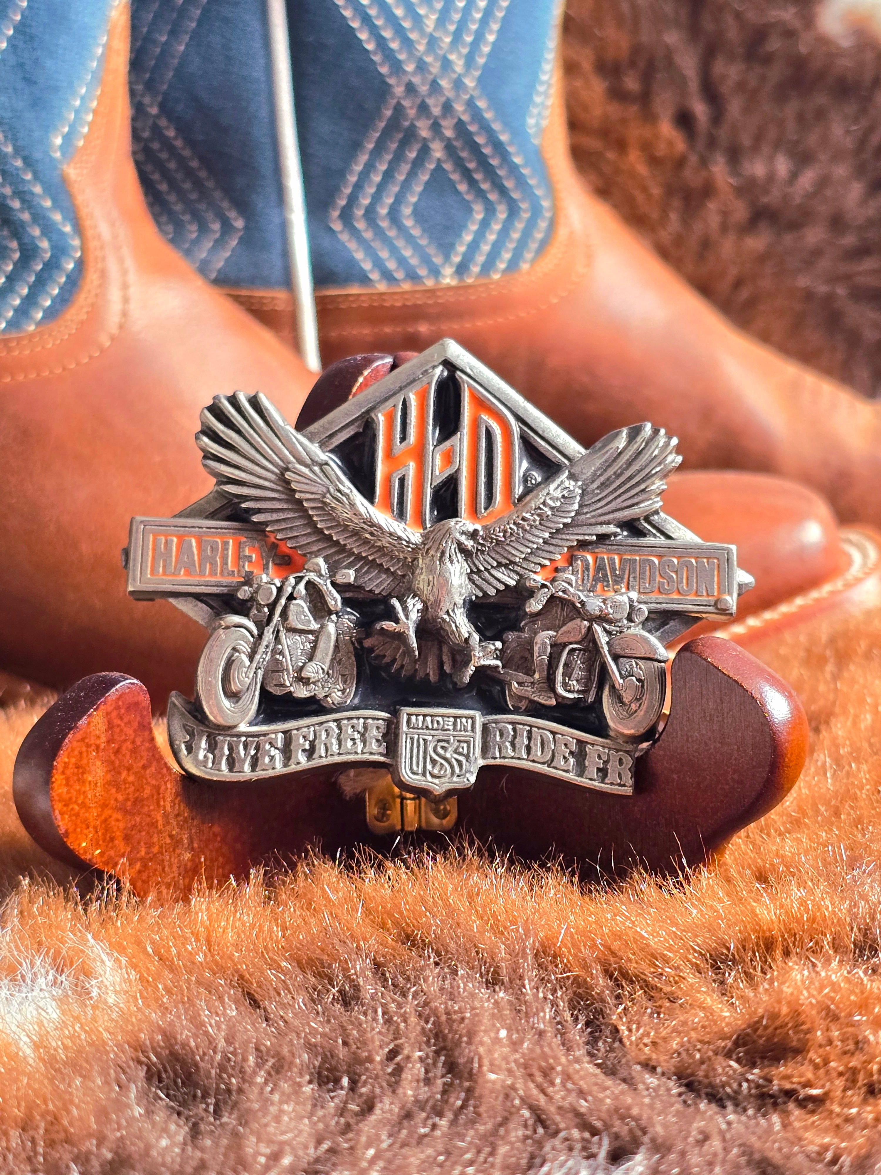 Vintage Harley Davidson Belt Buckle (Damaged)