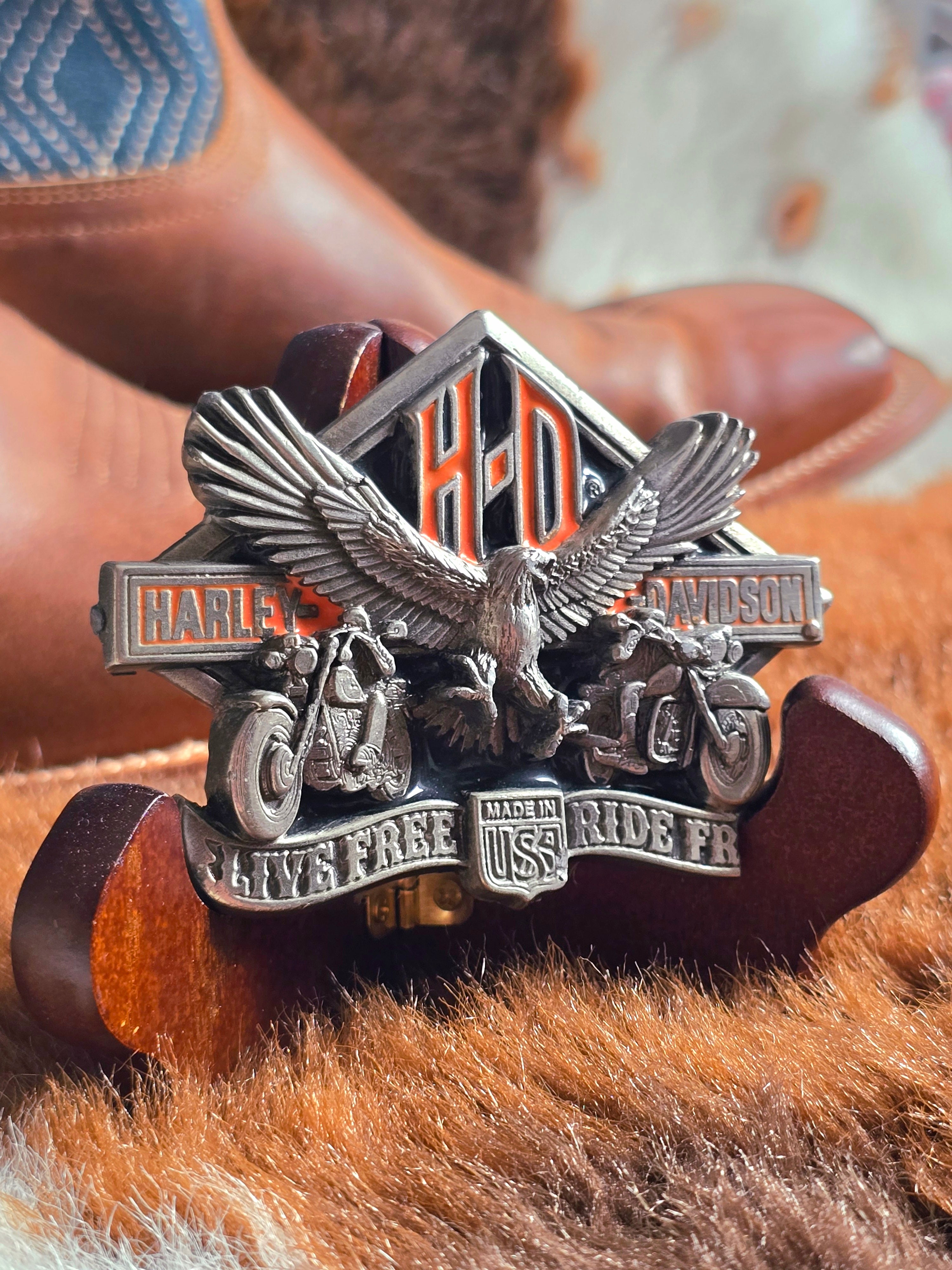 Vintage Harley Davidson Belt Buckle (Damaged)
