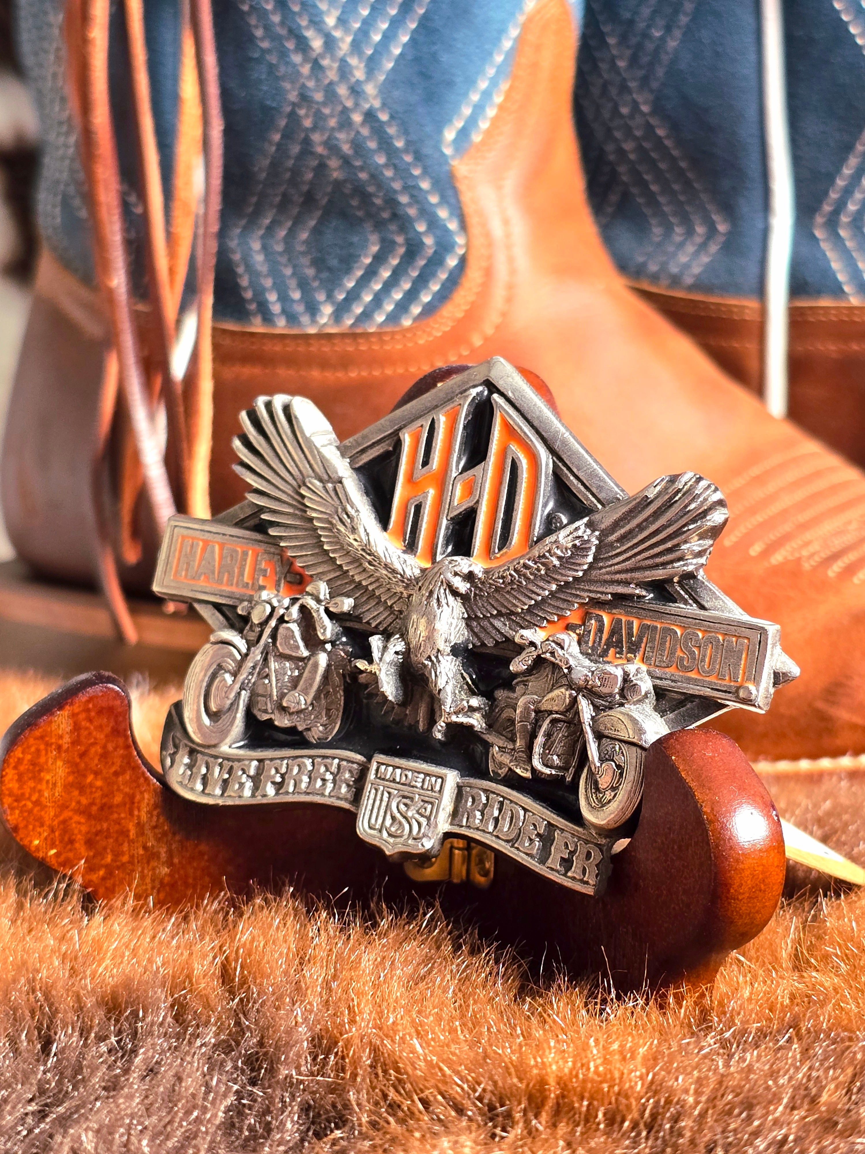 Vintage Harley Davidson Belt Buckle (Damaged)