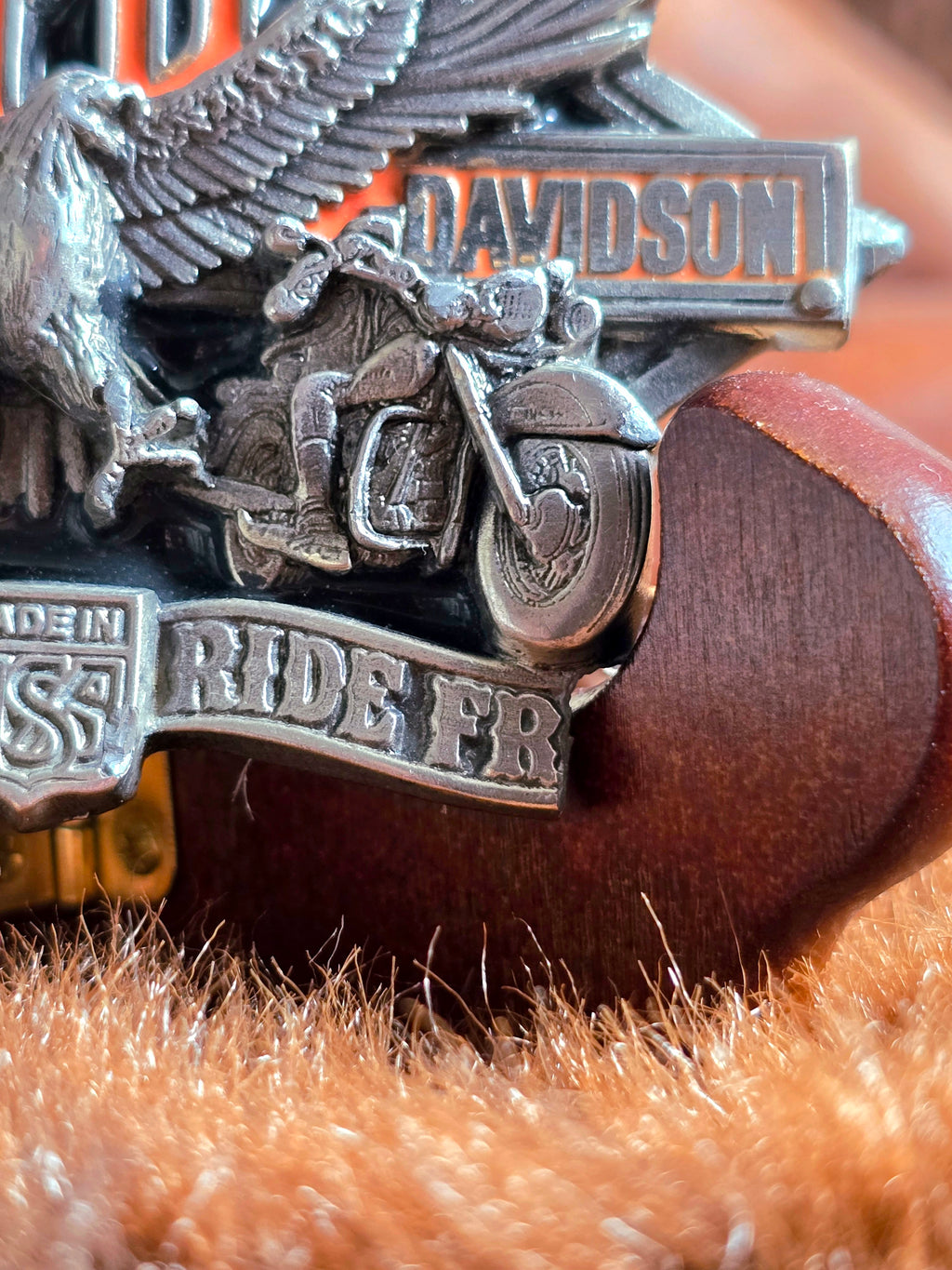 Vintage Harley Davidson Belt Buckle (Damaged)