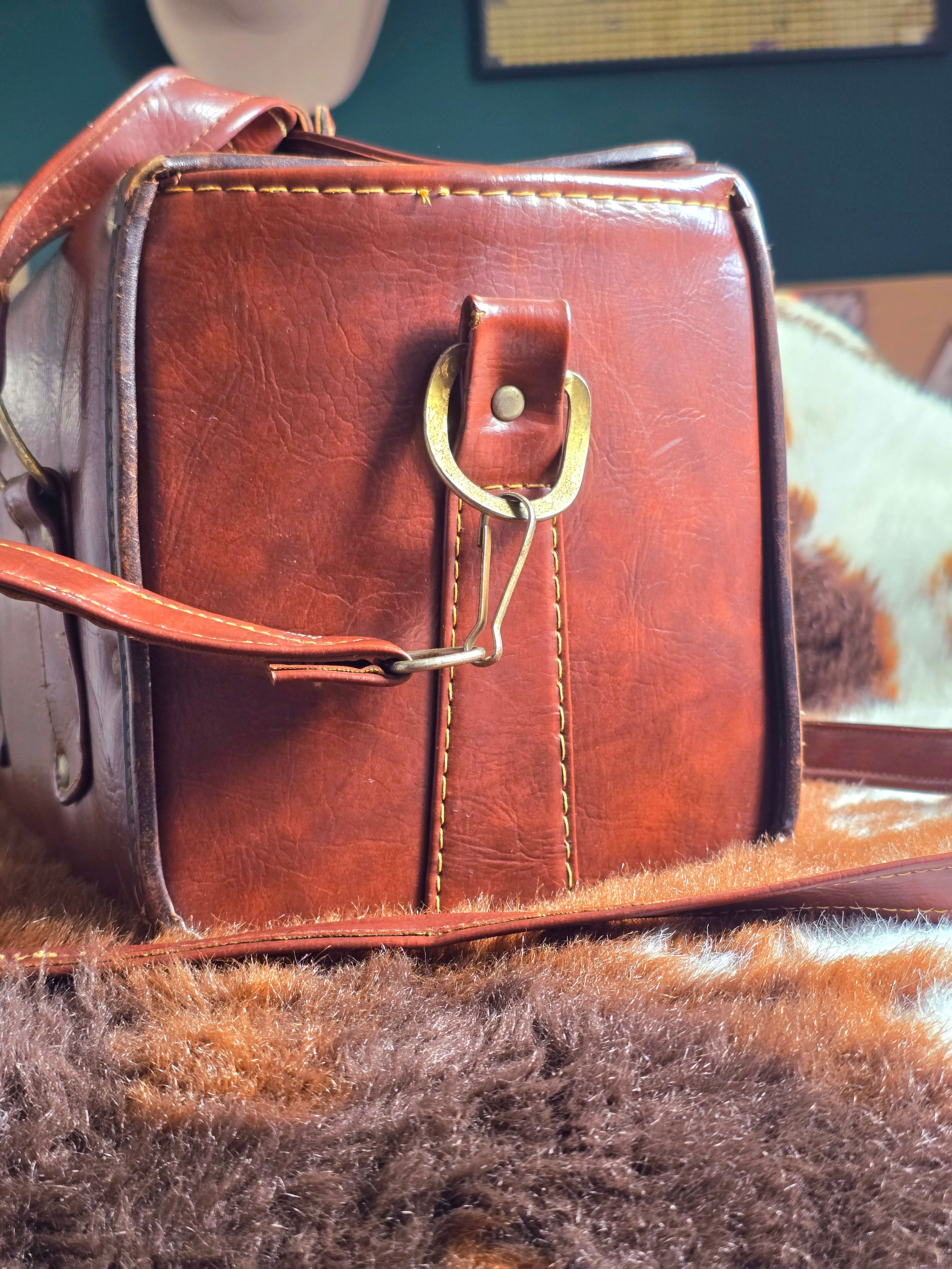 Cowhide Leather Vintage Satchel Bag
