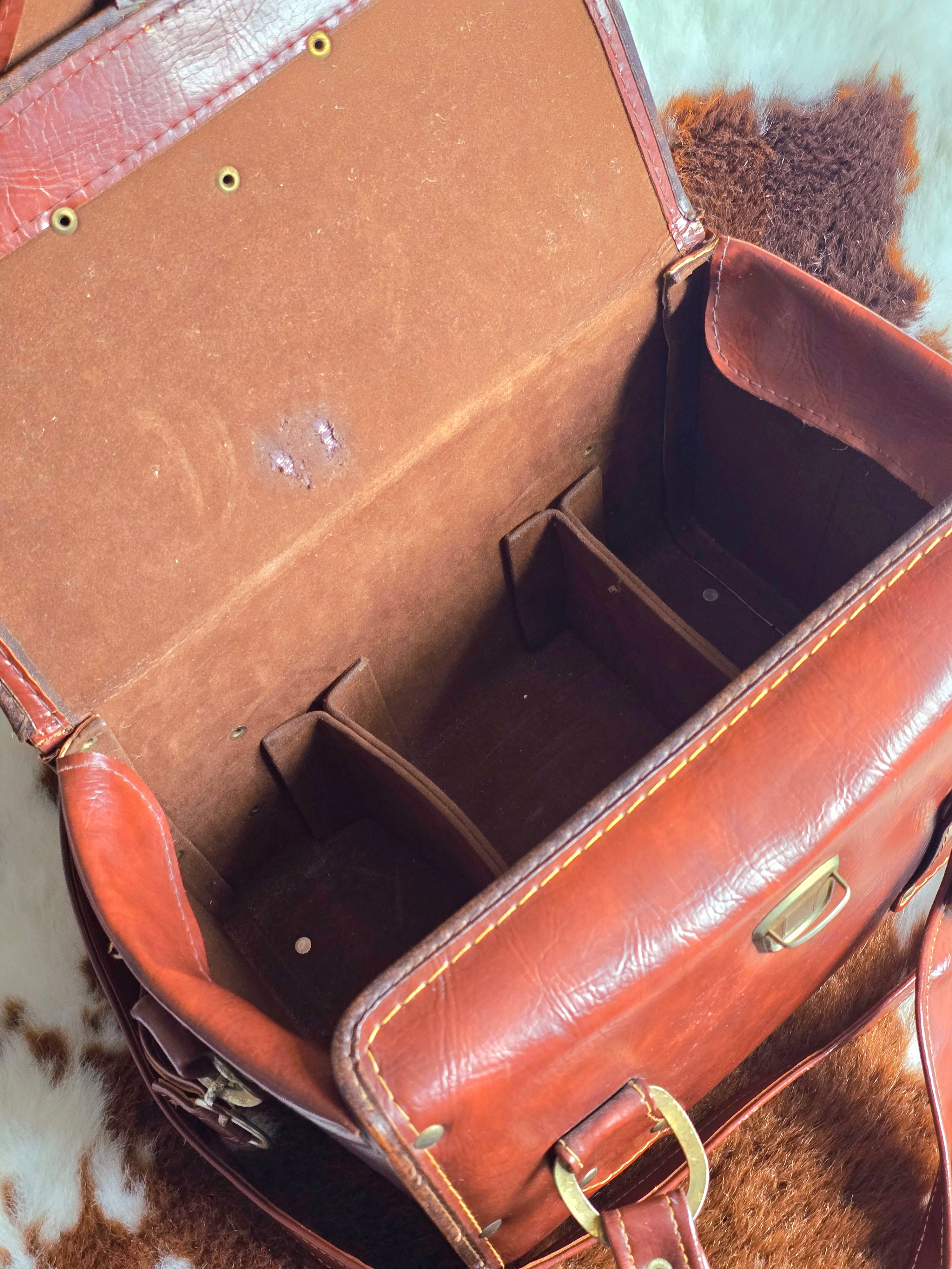 Cowhide Leather Vintage Satchel Bag