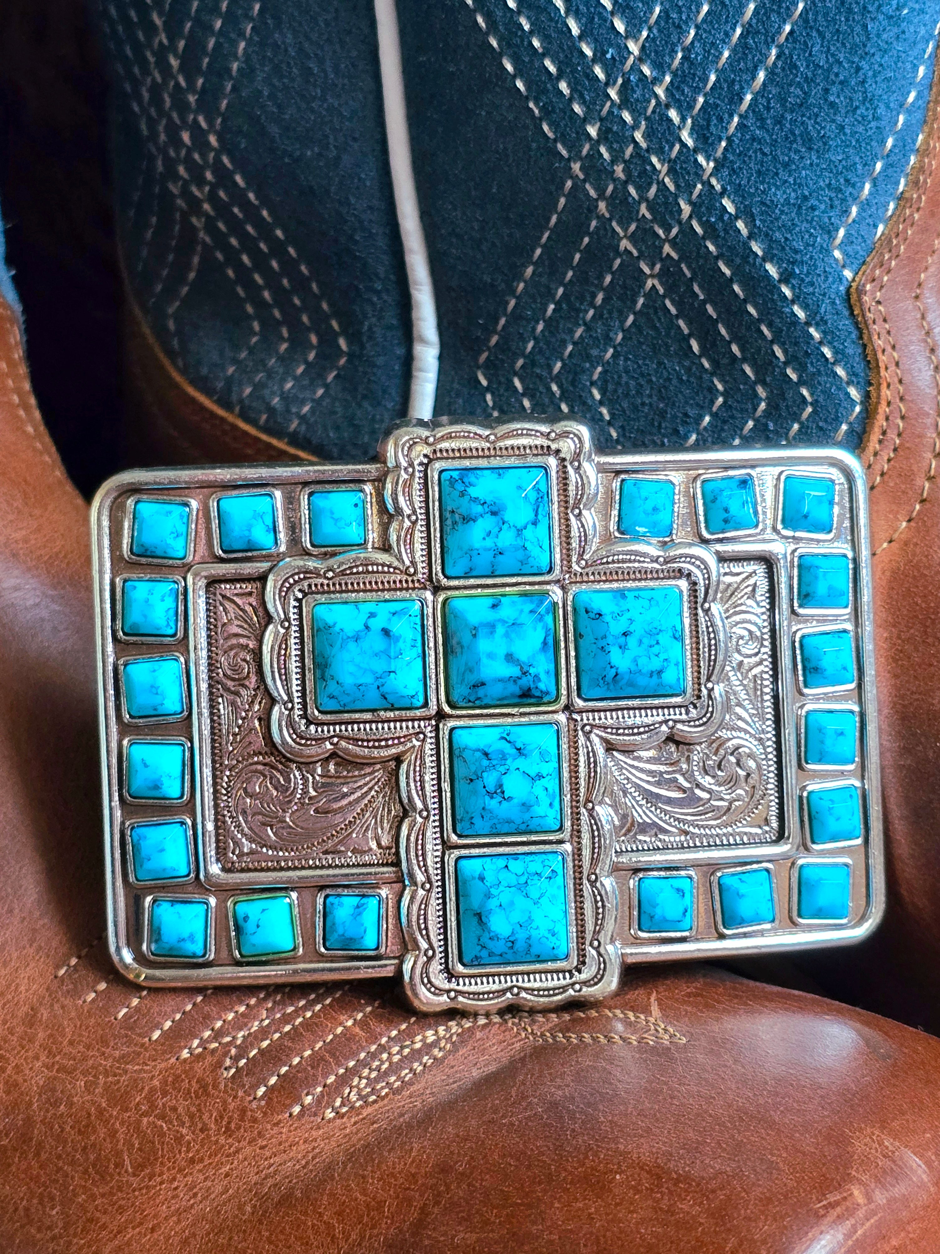 Turquoise Sonora Trophy Belt Buckle