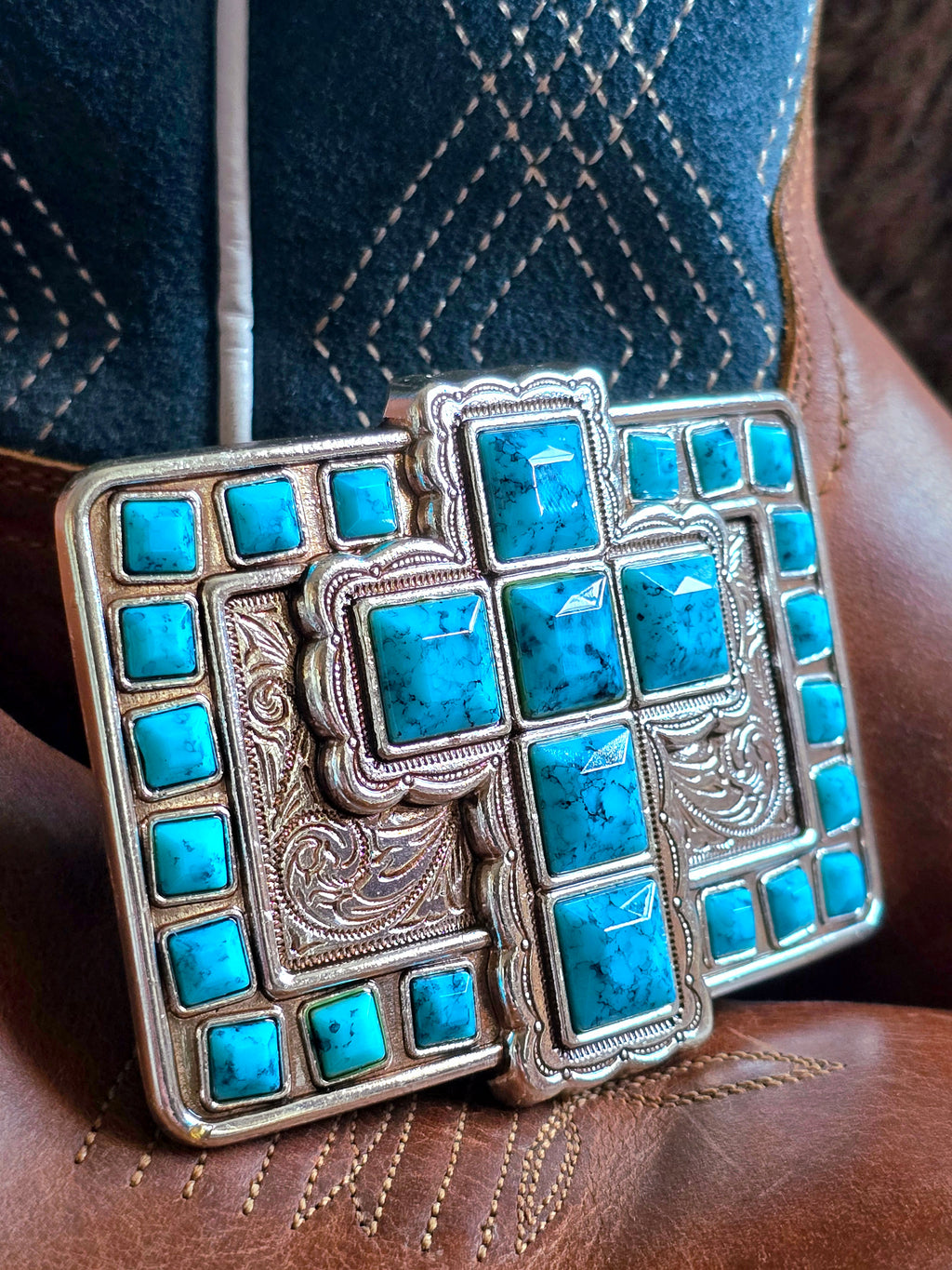 Turquoise Sonora Trophy Belt Buckle