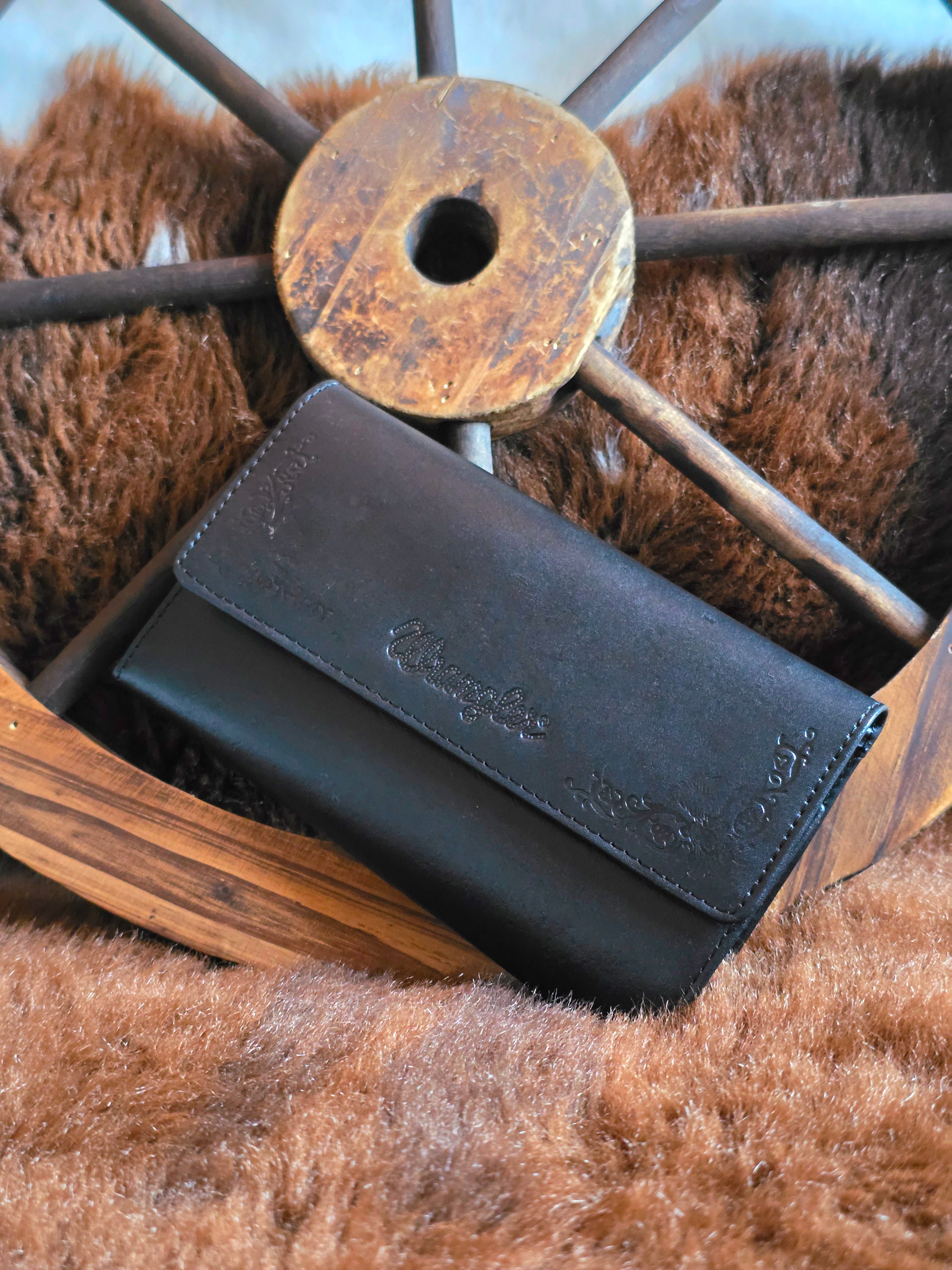 Wrangler Black Leather Purse/Wallet