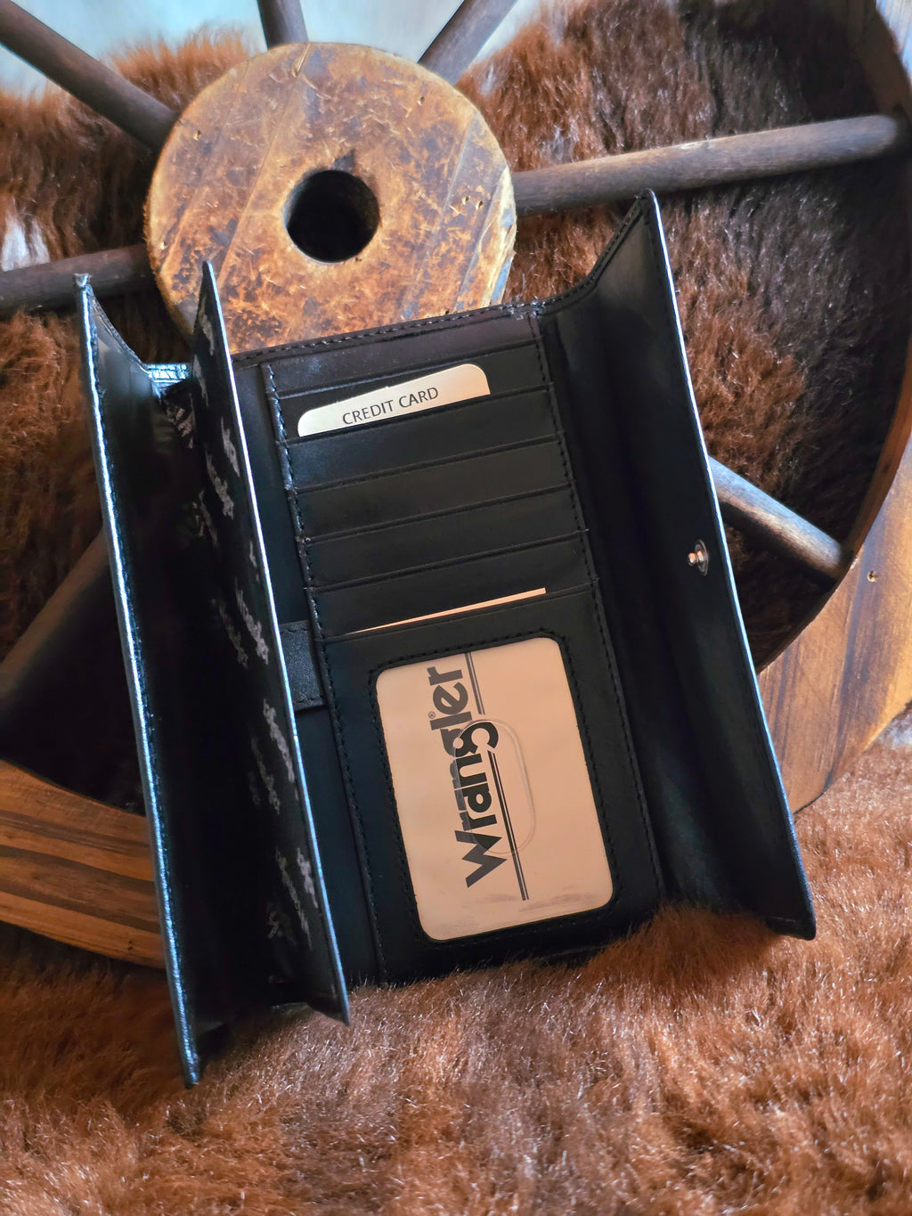 Wrangler Black Leather Purse/Wallet