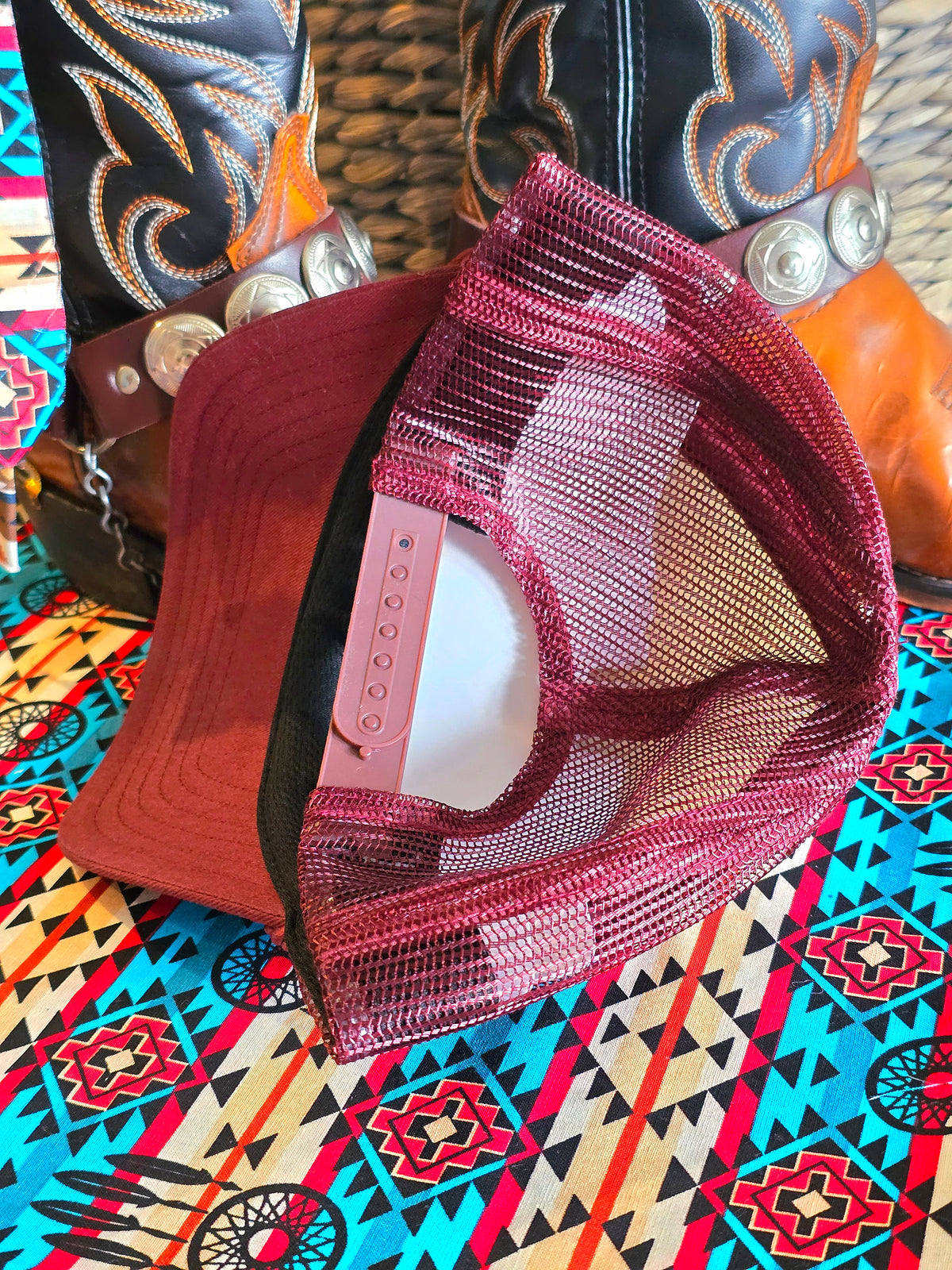 Concept One Lucky Dice Baseball Hat - White/Maroon