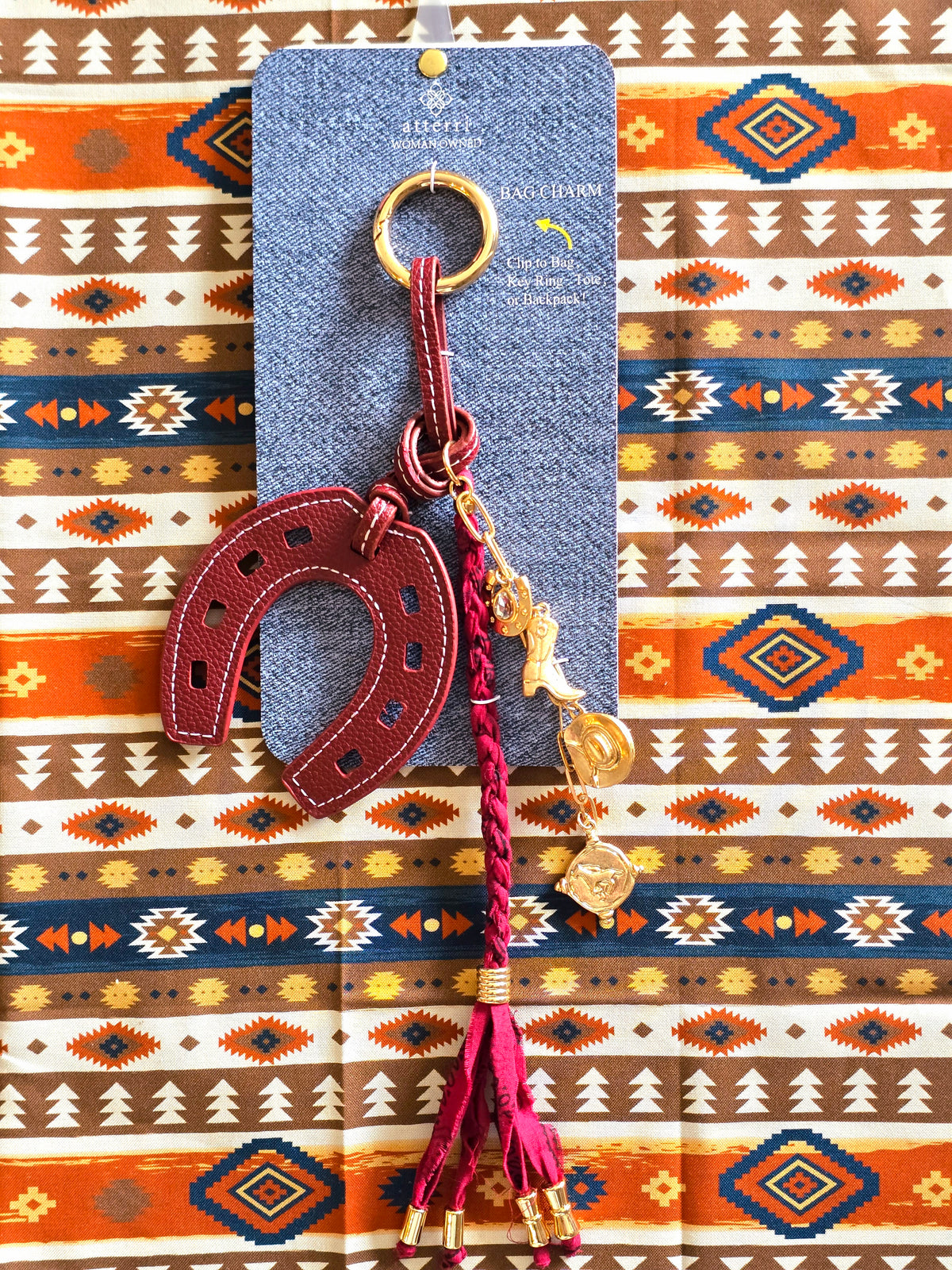 Atterri Horseshoe Bag Charm | Western Luxe Keychain