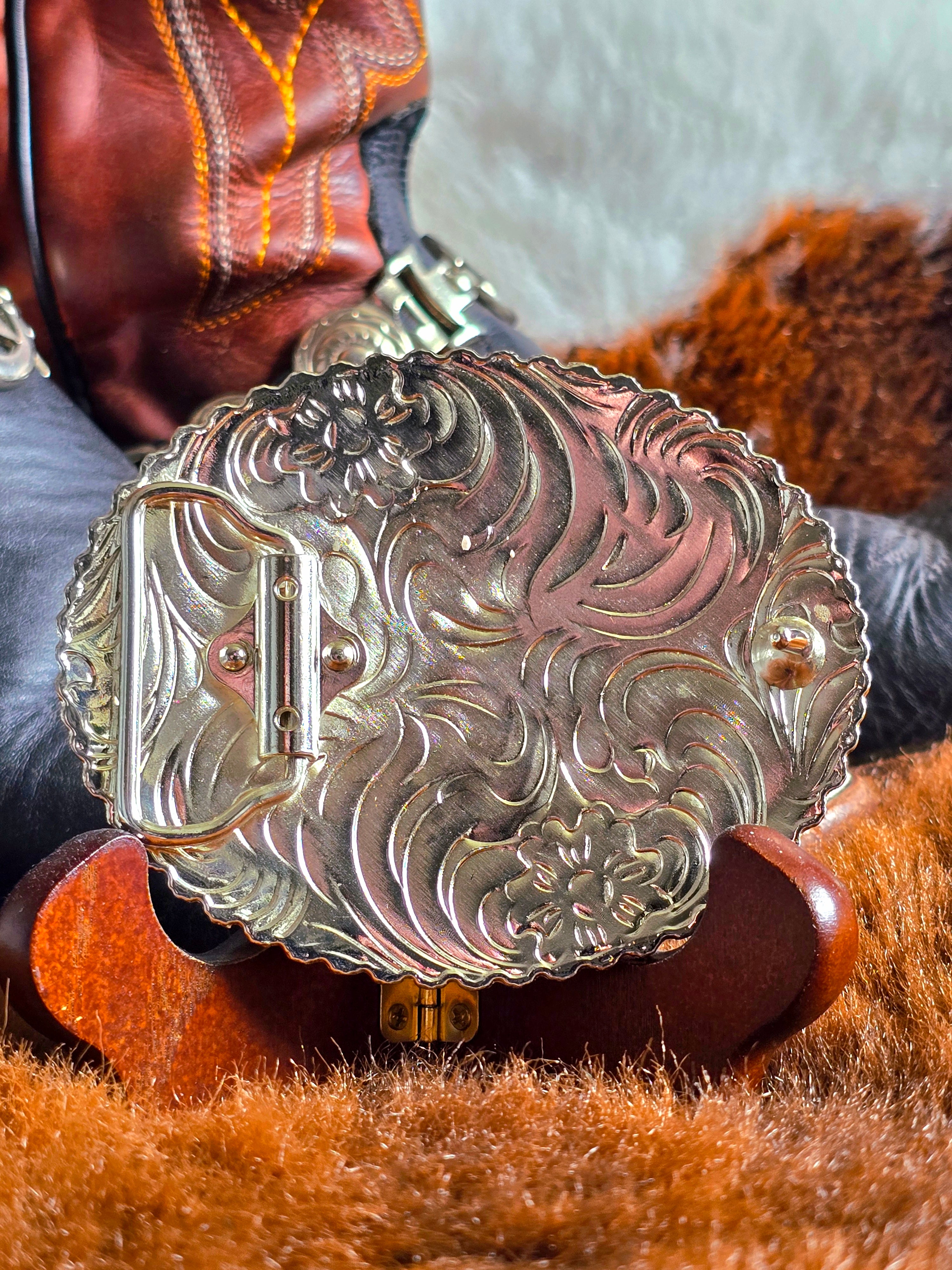 Champion Bull Rider Trophy Belt Buckle