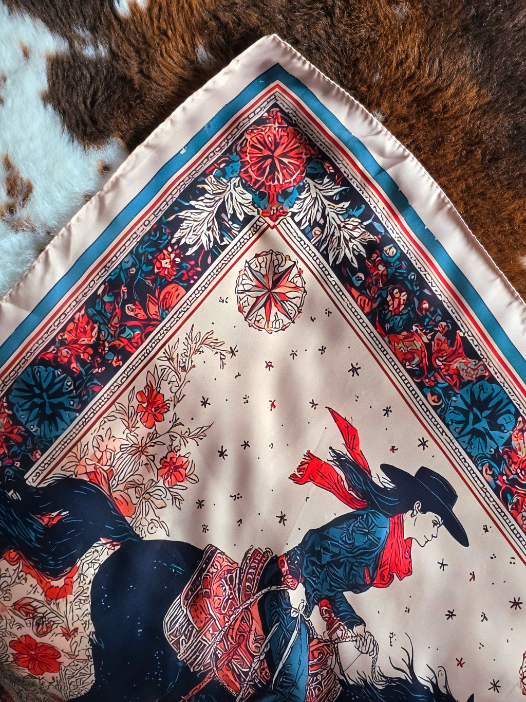 Cowgirl Galloping Horse Bandana