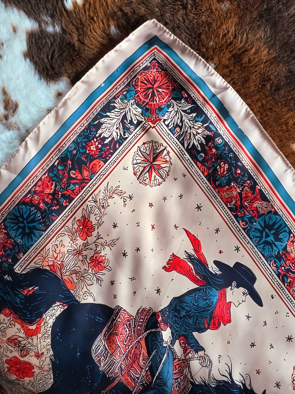 Cowgirl Galloping Horse Bandana