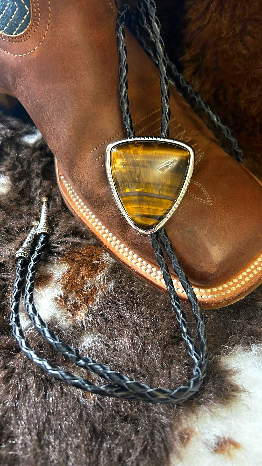 Tigers Eye Bolo Tie