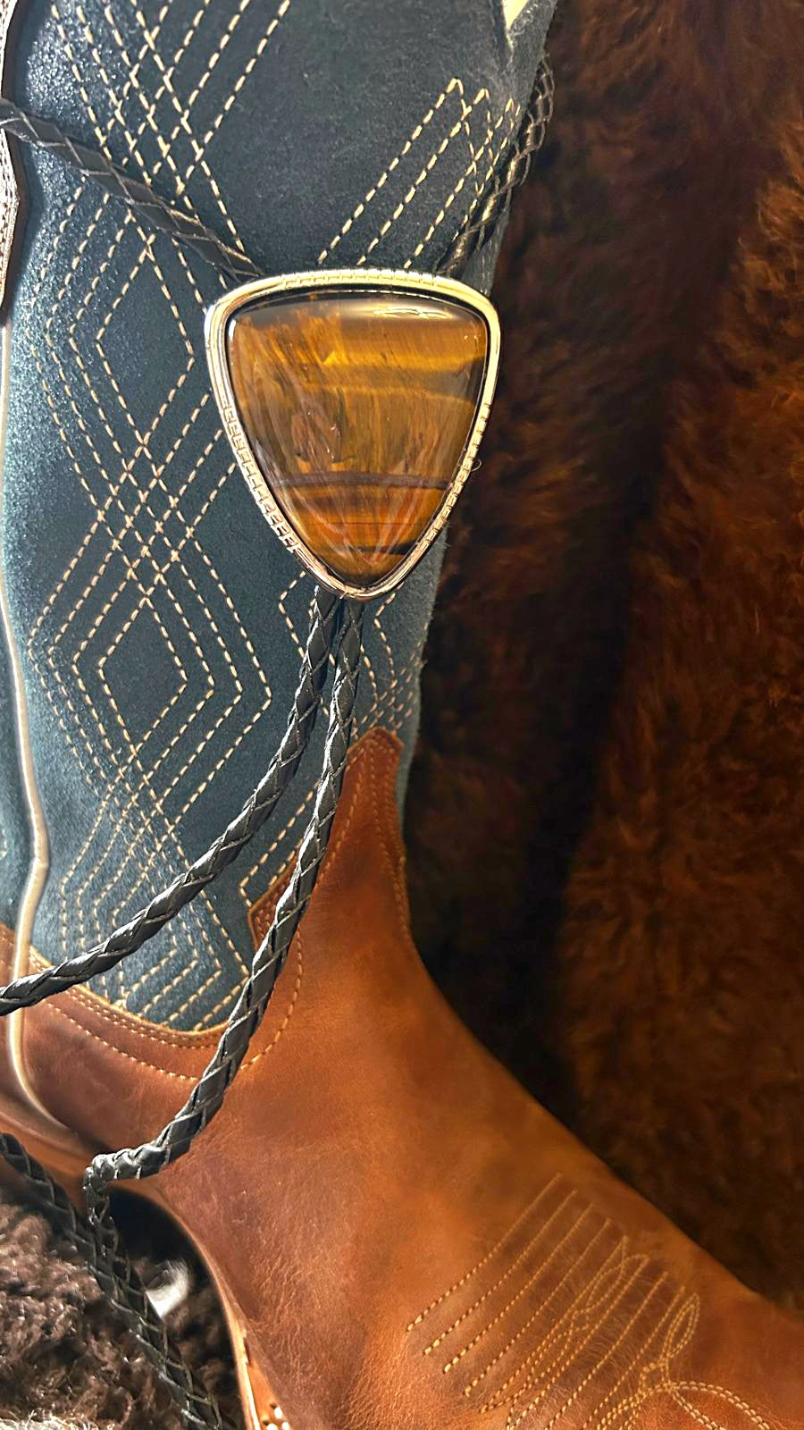 Tigers Eye Bolo Tie
