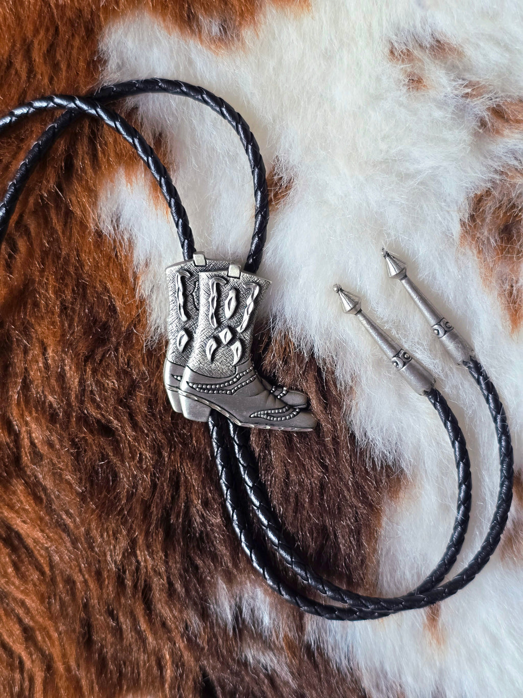 Pewter Boots Bolo Tie