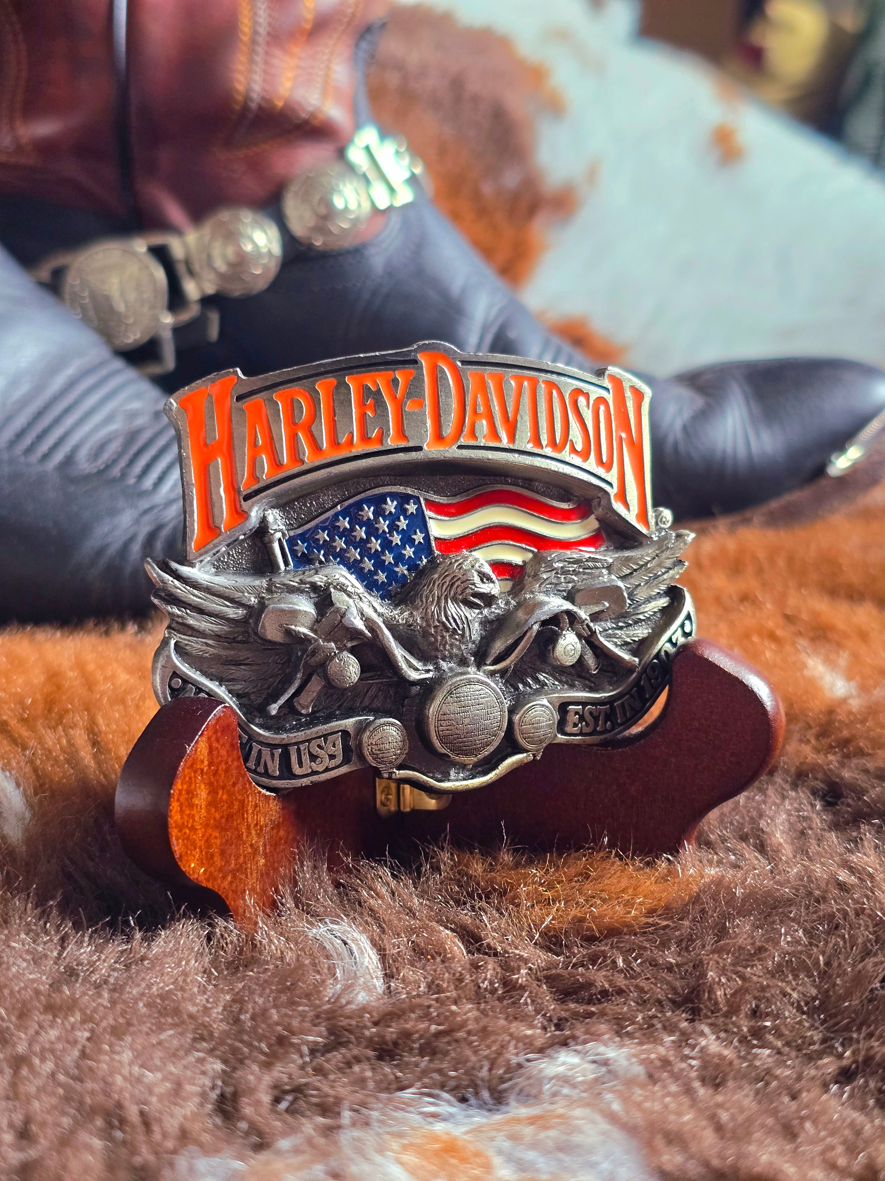 Harley Davidson Pewter Silver Belt Buckle