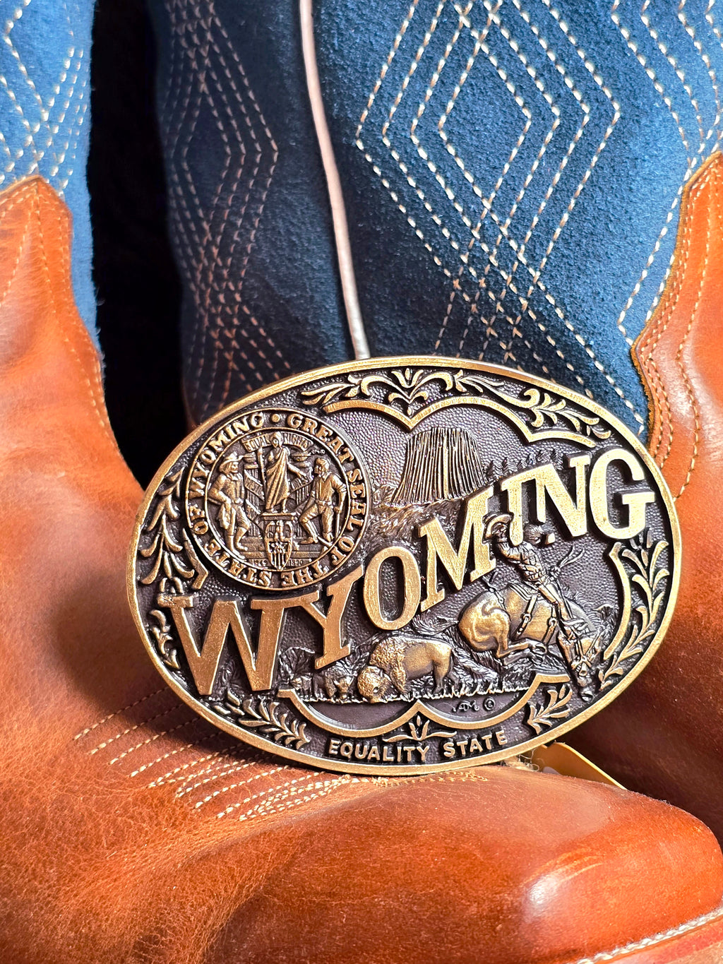 Montana Silversmiths Wyoming Belt Buckle