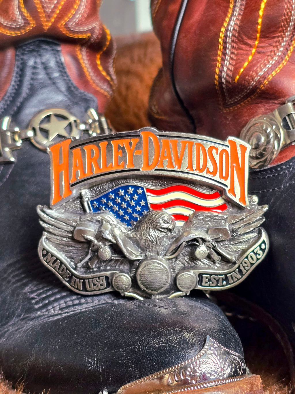 Harley Davidson Pewter Silver Belt Buckle