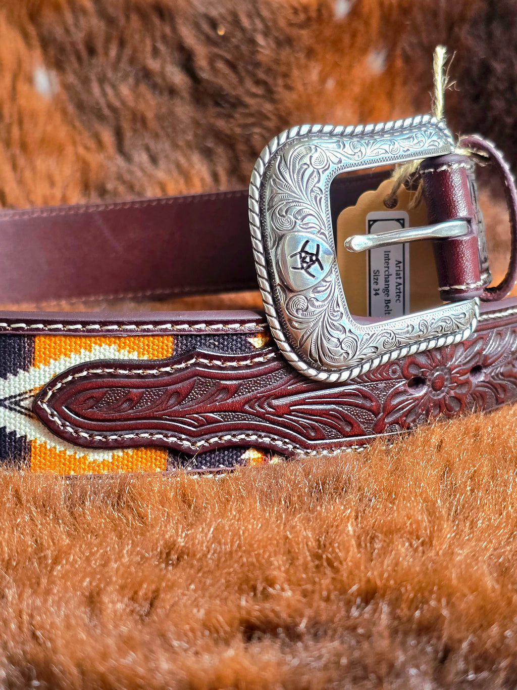 Ariat Floral Inlay Belt