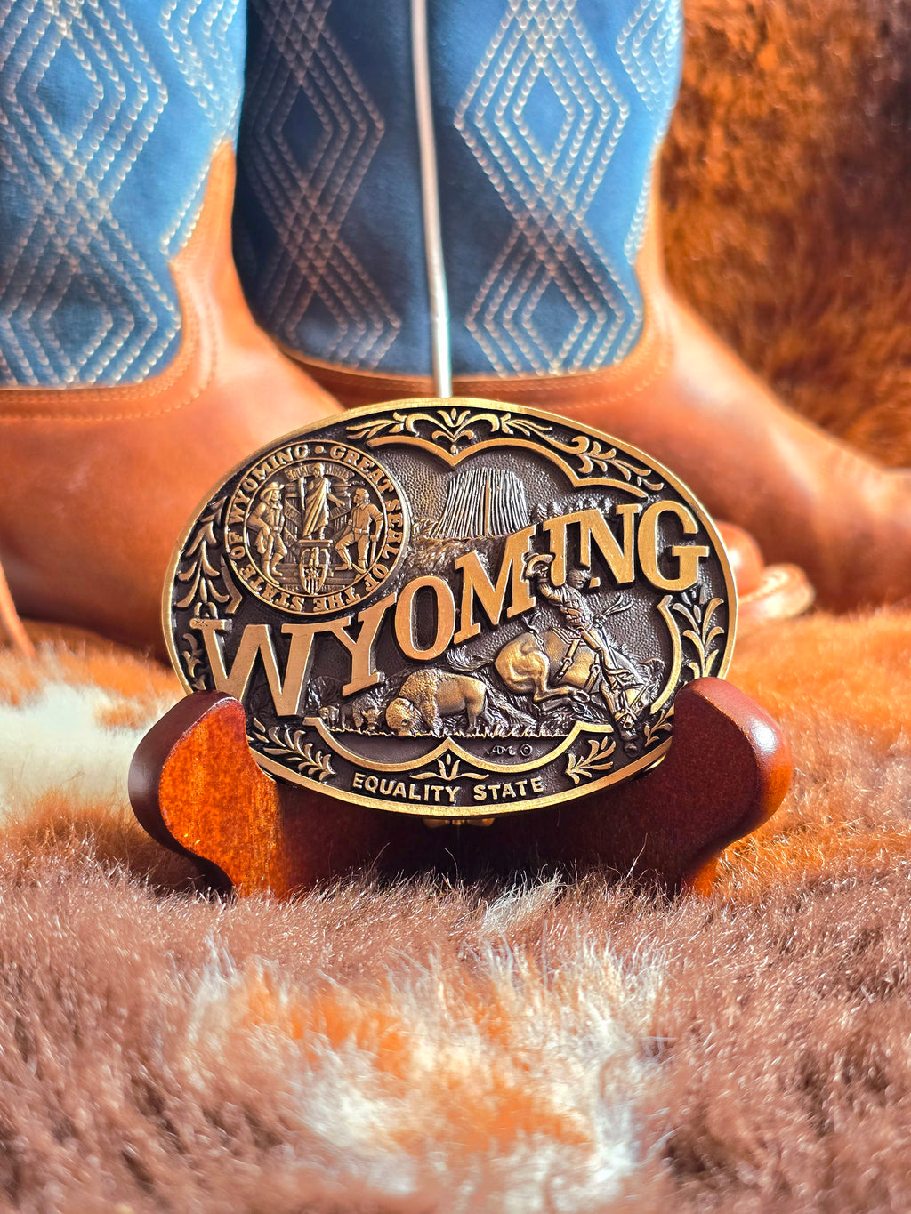 Montana Silversmiths Wyoming Belt Buckle