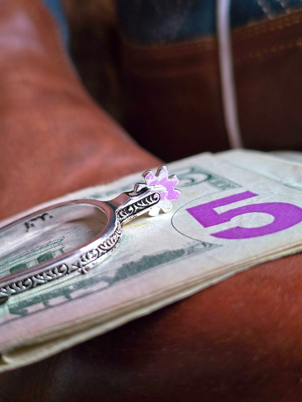 Silver Spur Money Clip